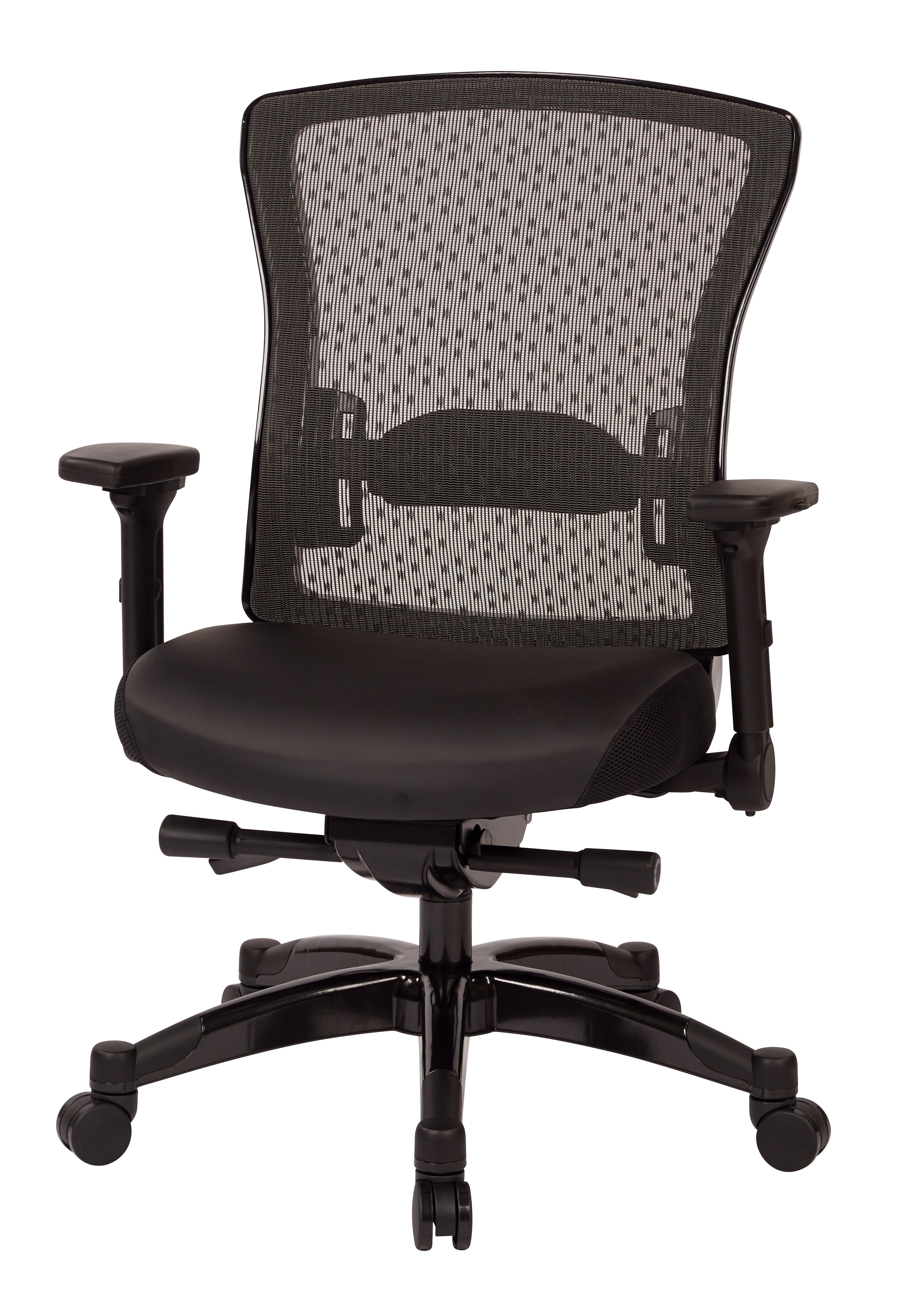 Executive Bonded Leather Seat Chair - Black