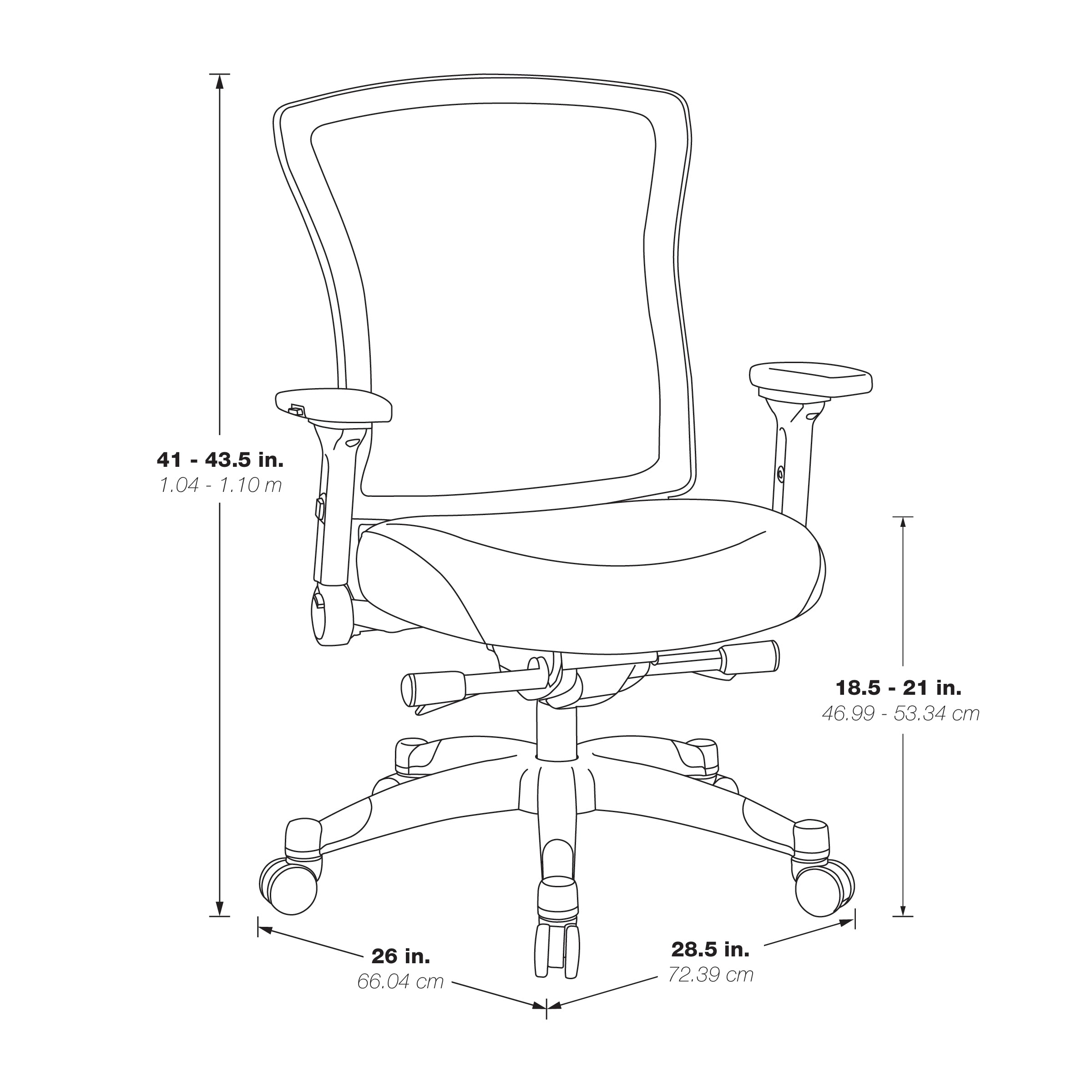 Executive Bonded Leather Seat Chair - Black