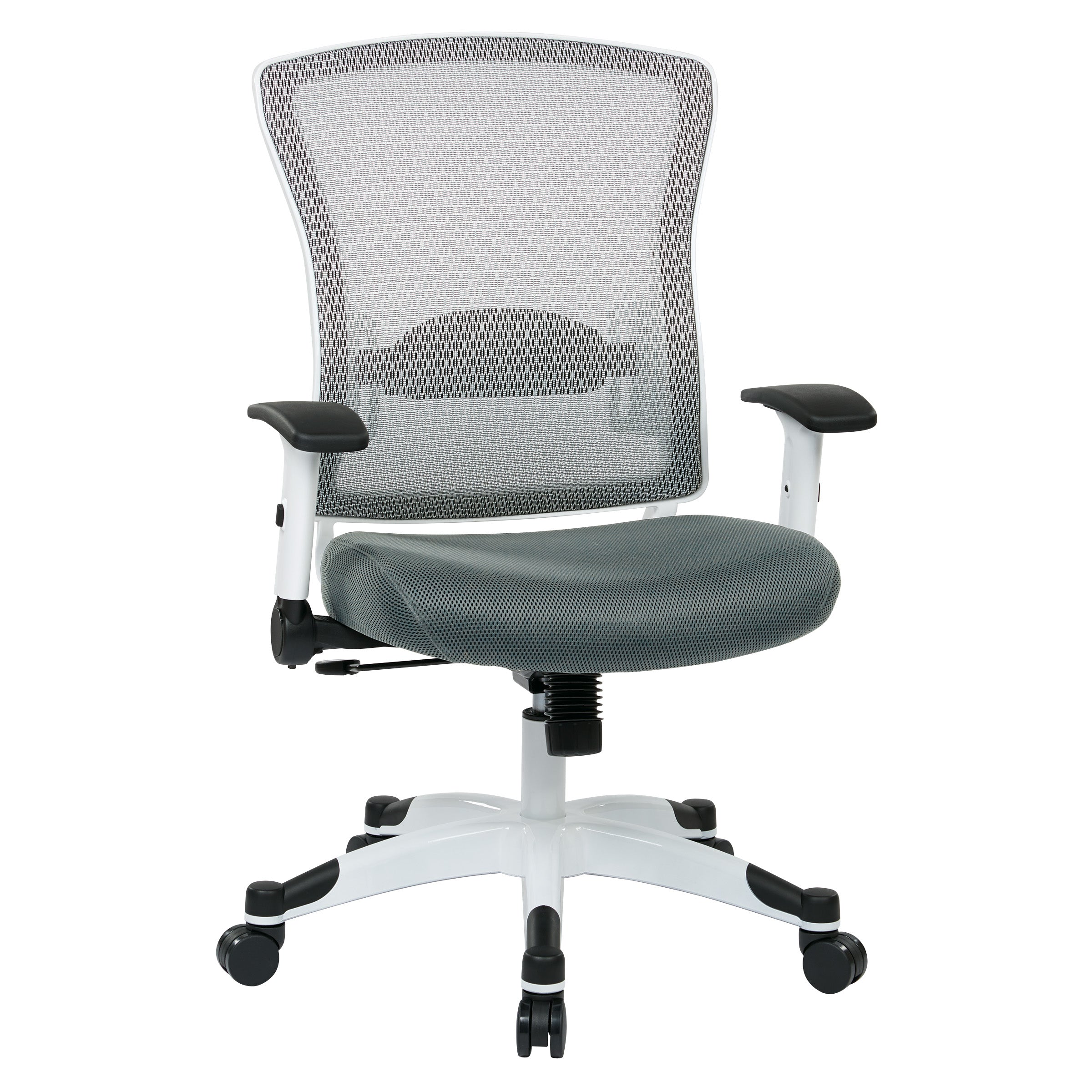 White Frame Managers Chair - Grey