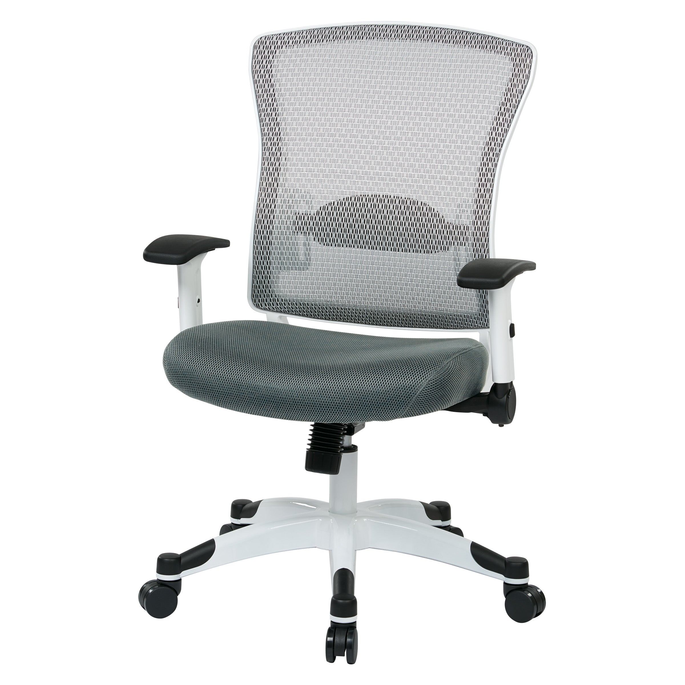 White Frame Managers Chair - Grey