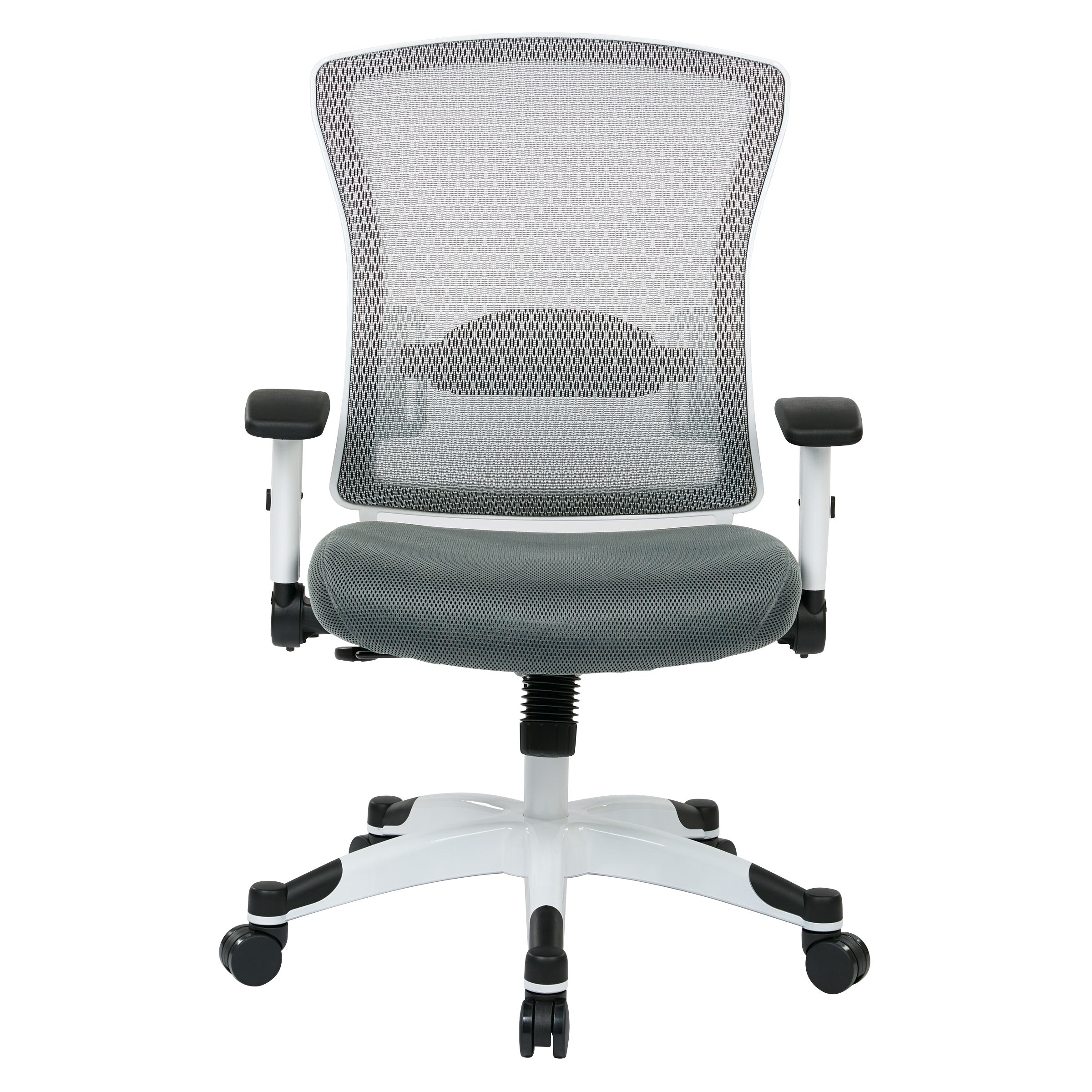 White Frame Managers Chair - Grey