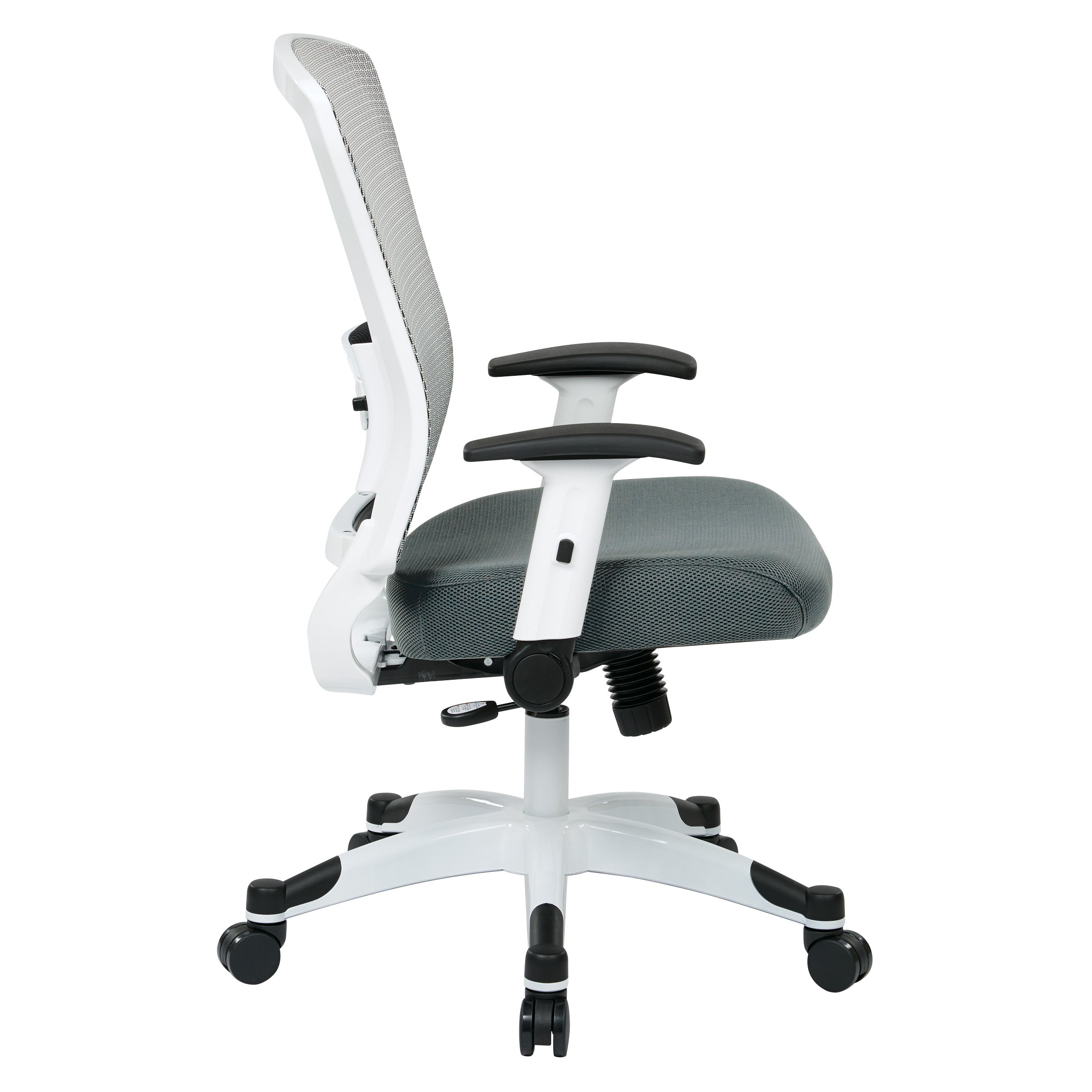 White Frame Managers Chair - Grey
