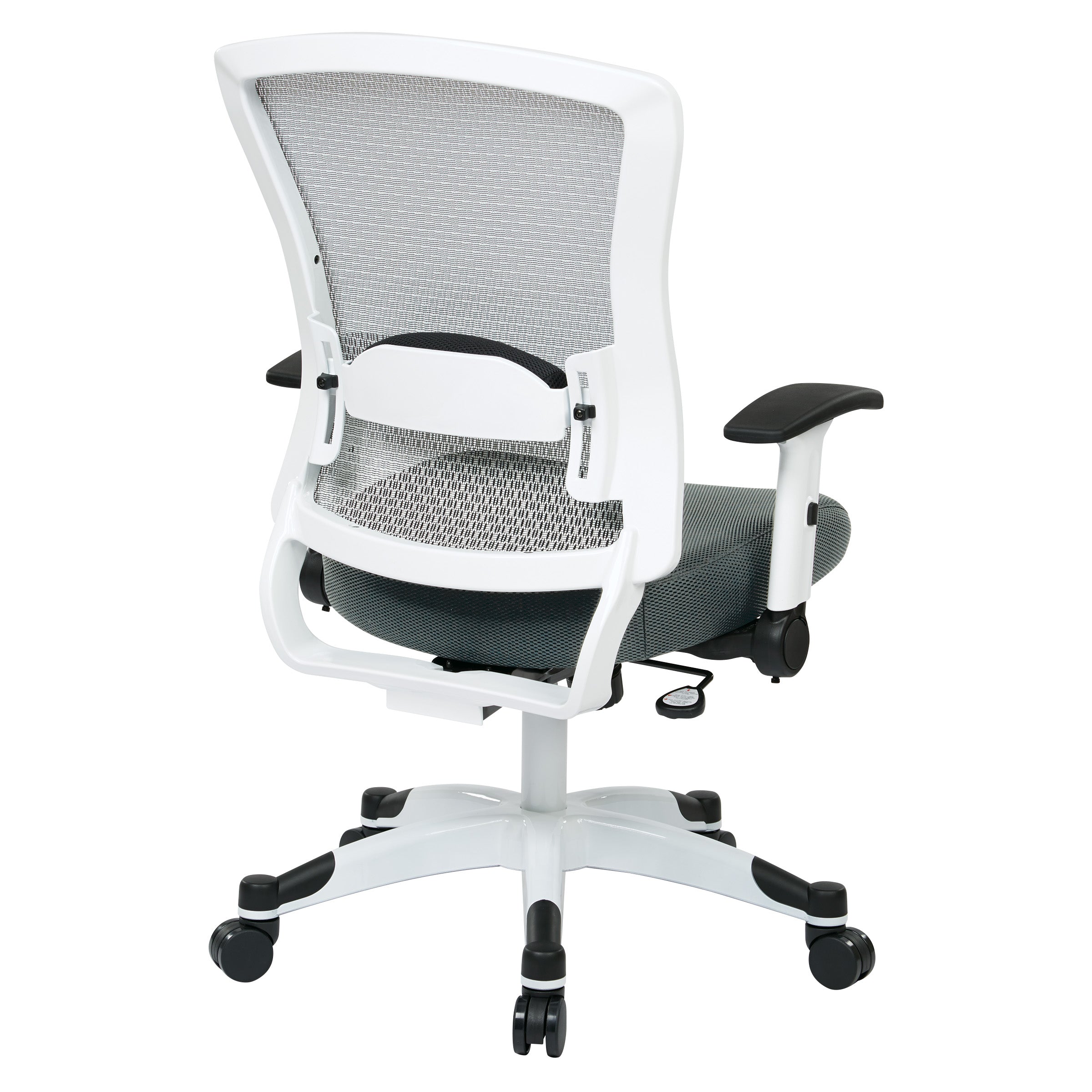 White Frame Managers Chair - Grey
