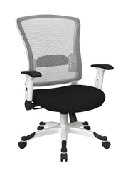 White Frame Managers Chair - Black