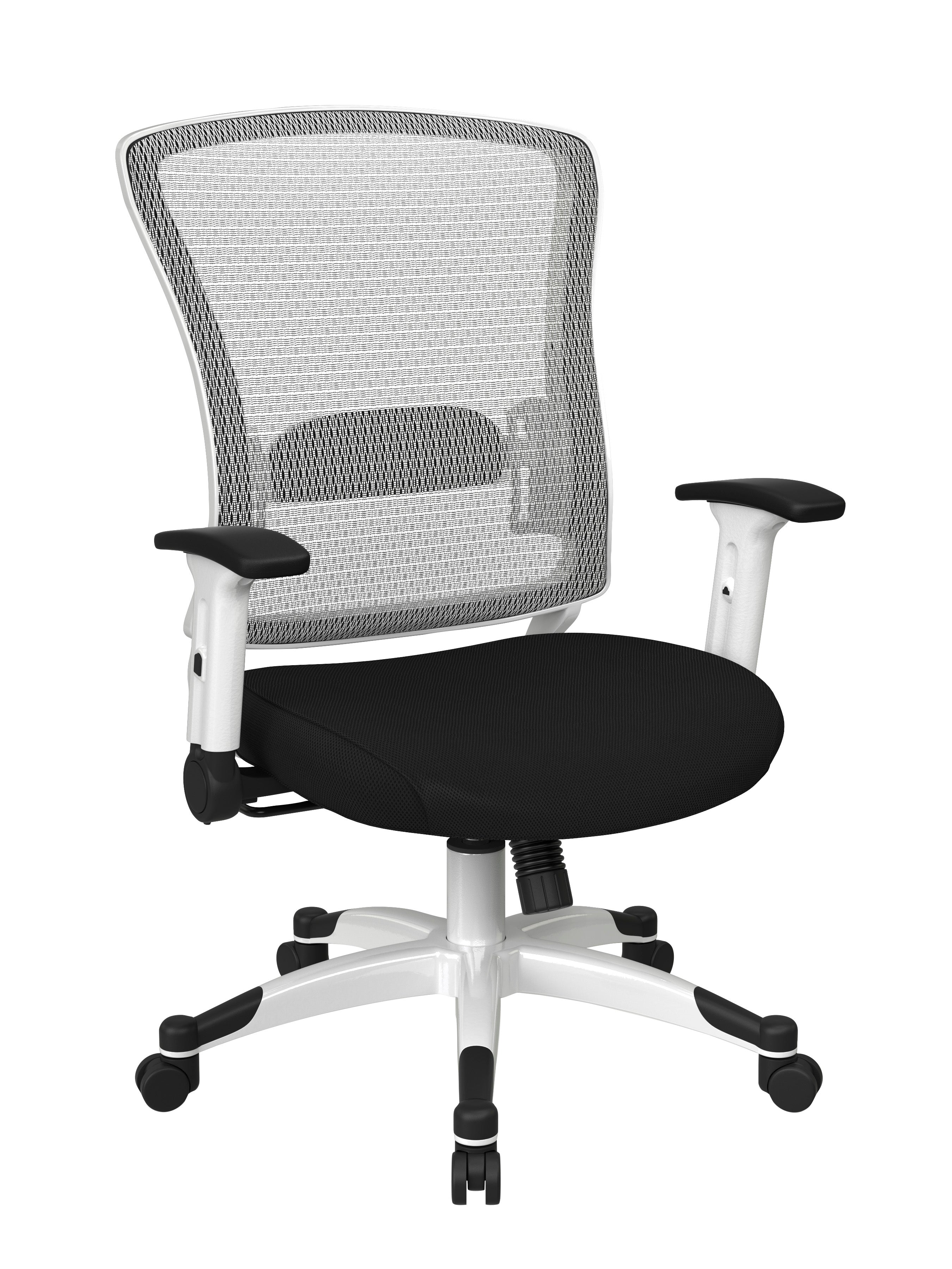 White Frame Managers Chair - Black
