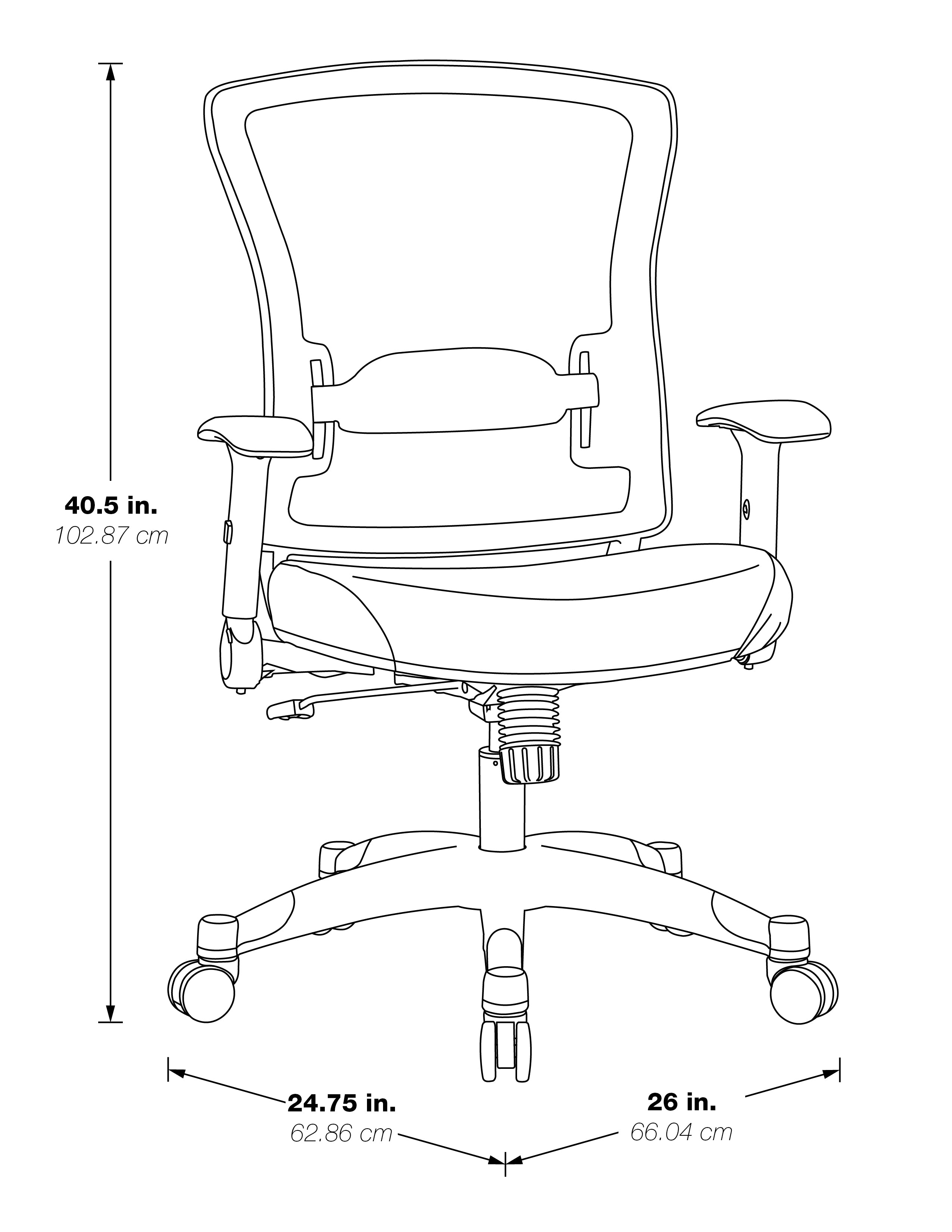 White Frame Managers Chair - Black