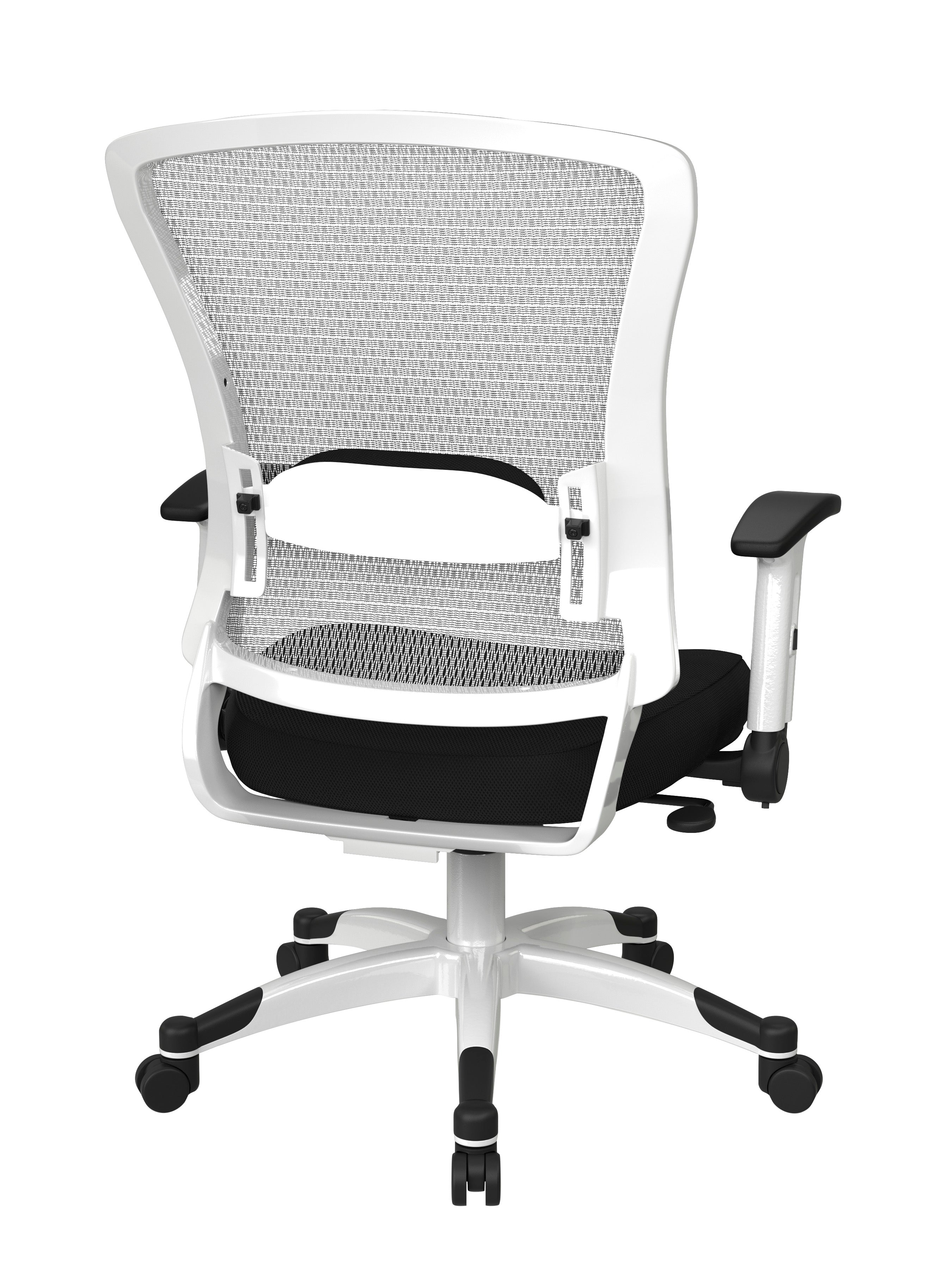 White Frame Managers Chair - Black