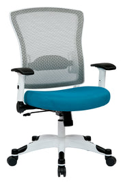 White Frame Managers Chair - Blue