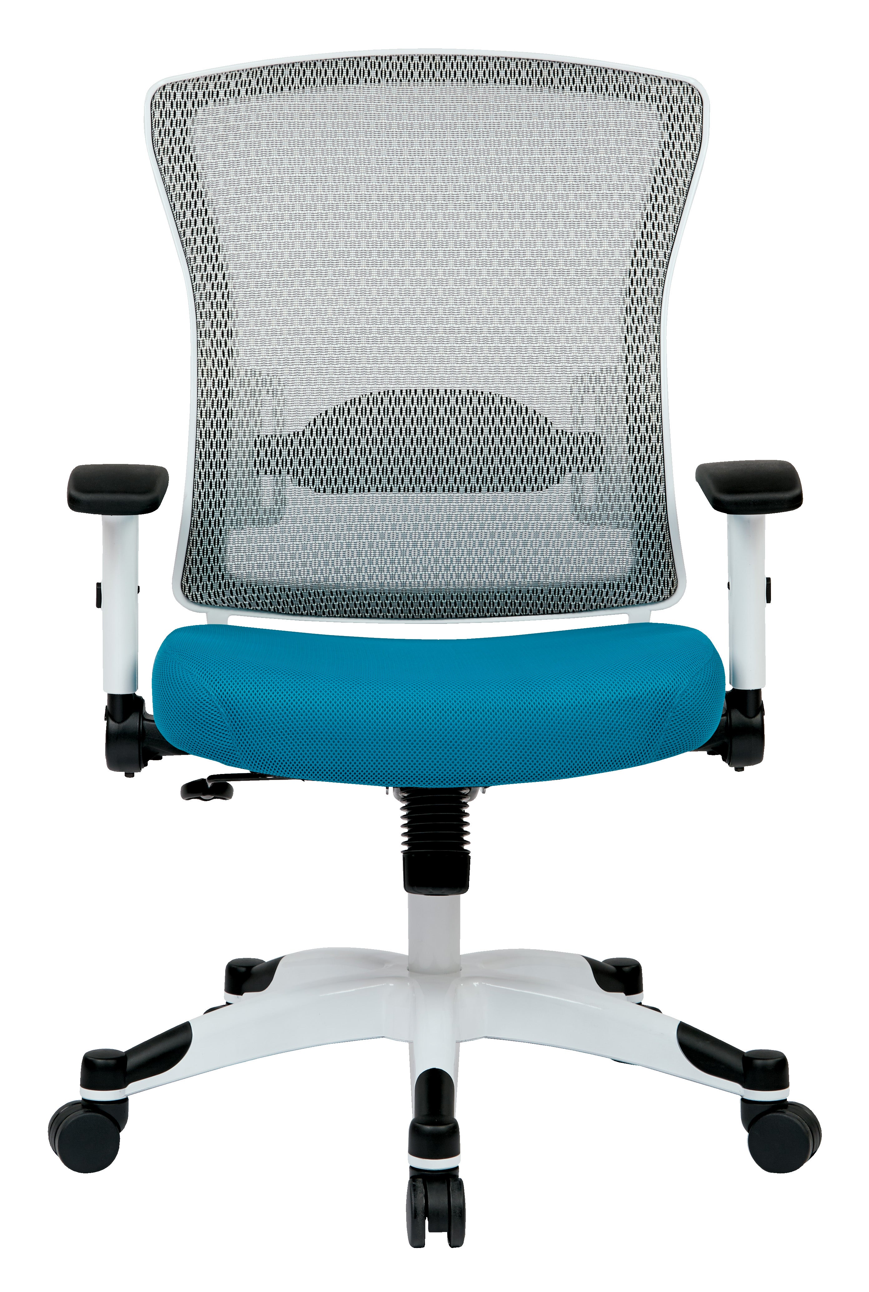 White Frame Managers Chair - Blue