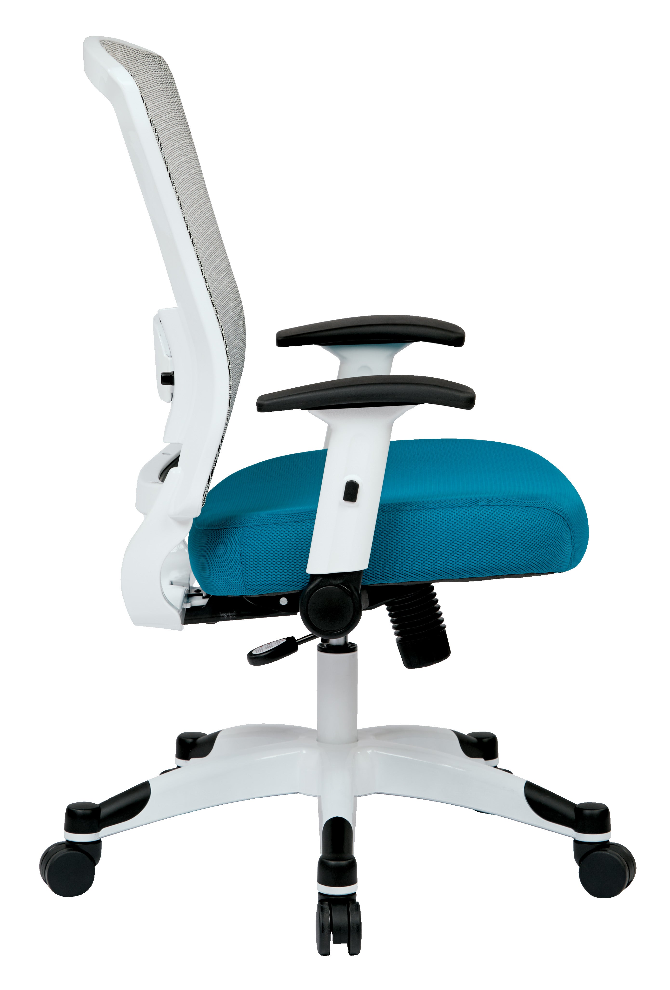 White Frame Managers Chair - Blue