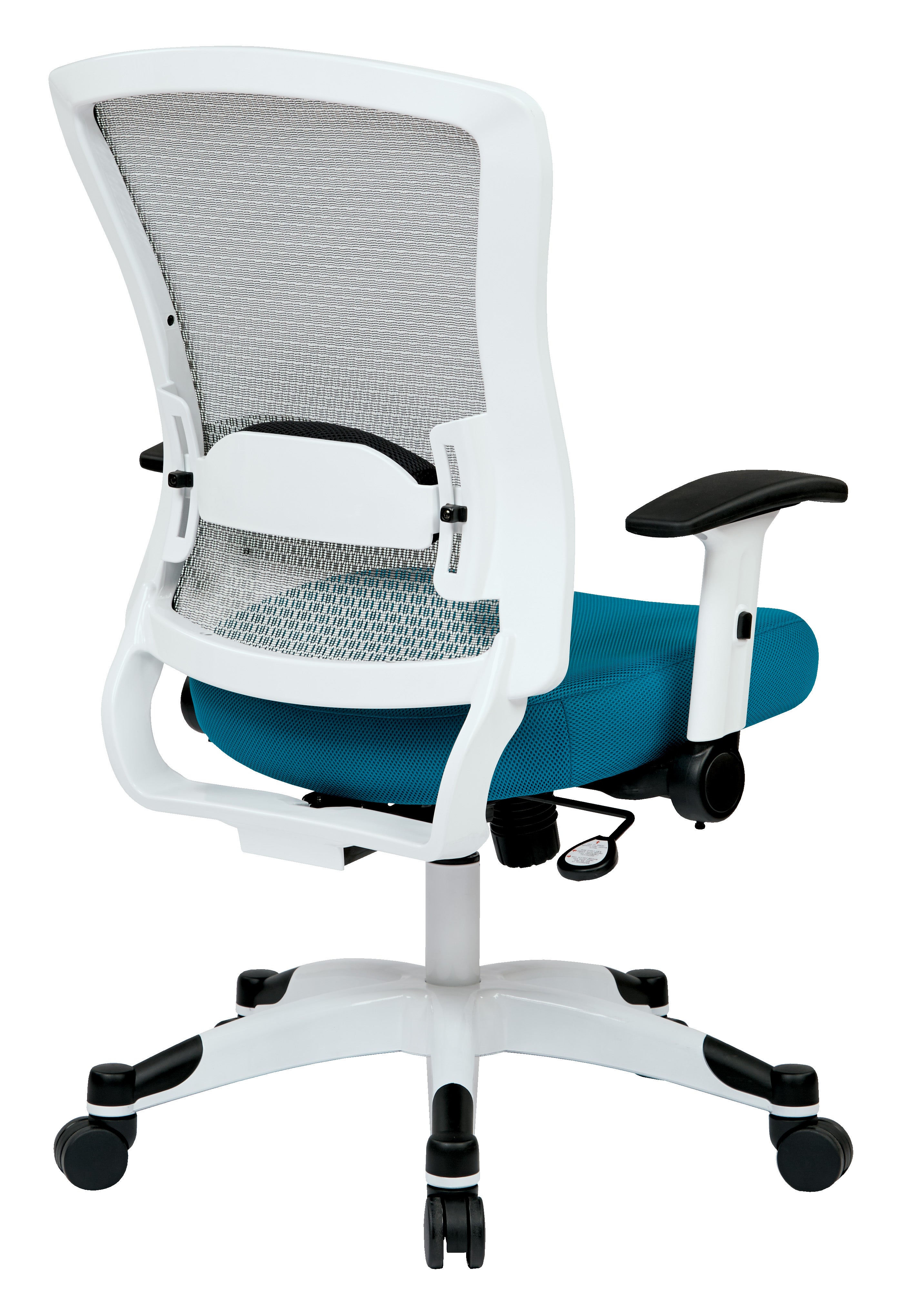 White Frame Managers Chair - Blue