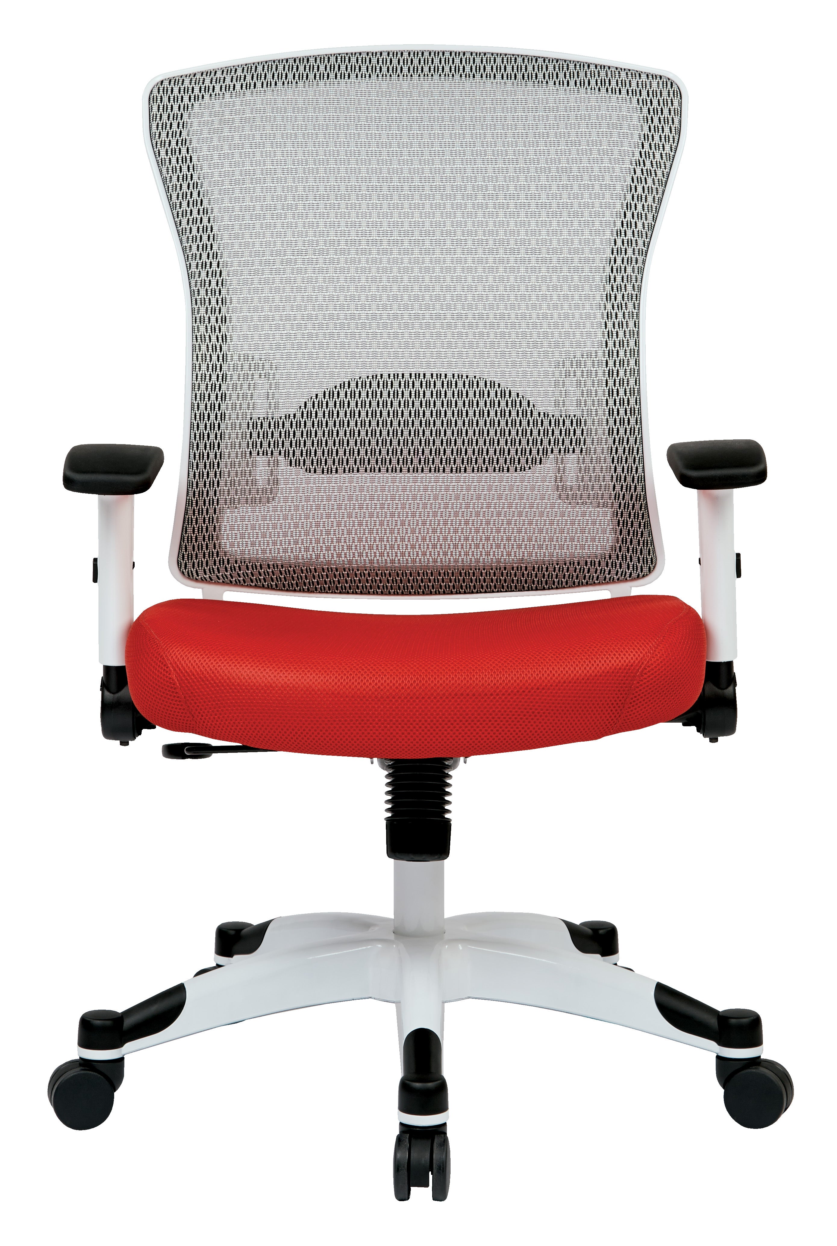 White Frame Managers Chair - Red