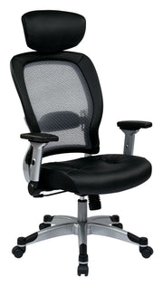 Professional Light Air Grid® Back Chair with Headrest - Platinum