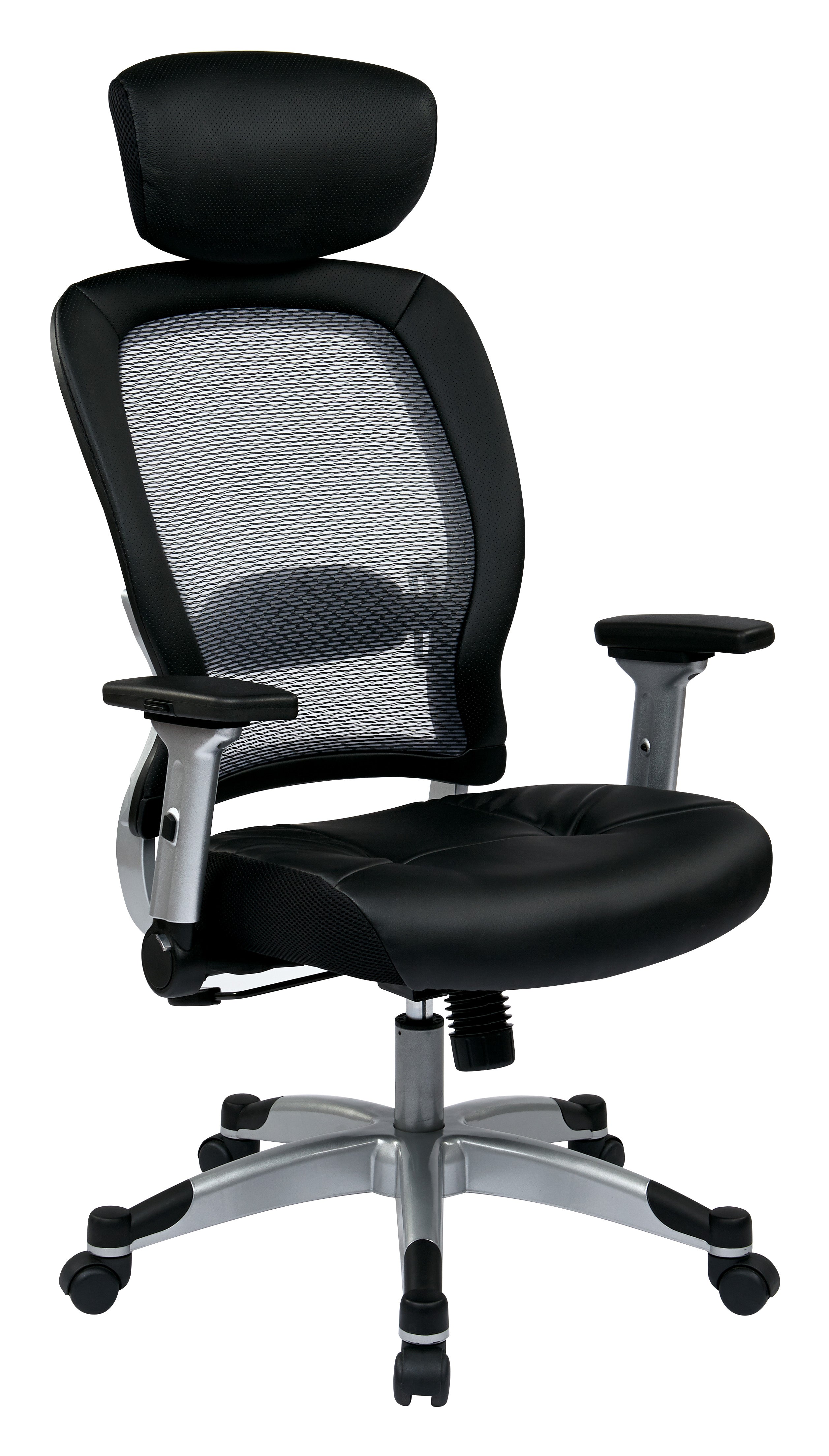 Professional Light Air Grid® Back Chair with Headrest - Platinum