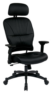 Bonded Leather Seat and Back Managers Chair - Black