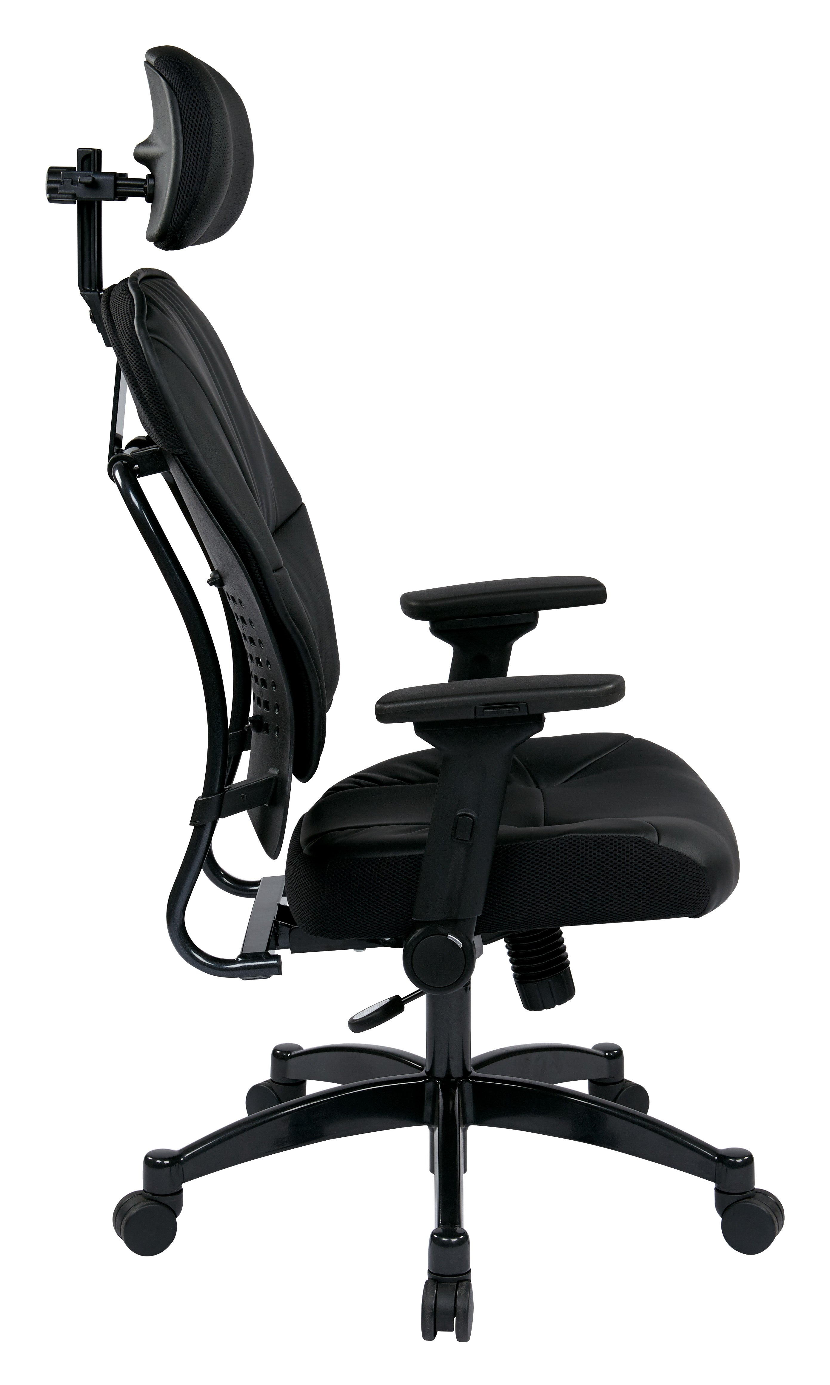 Bonded Leather Seat and Back Managers Chair - Black