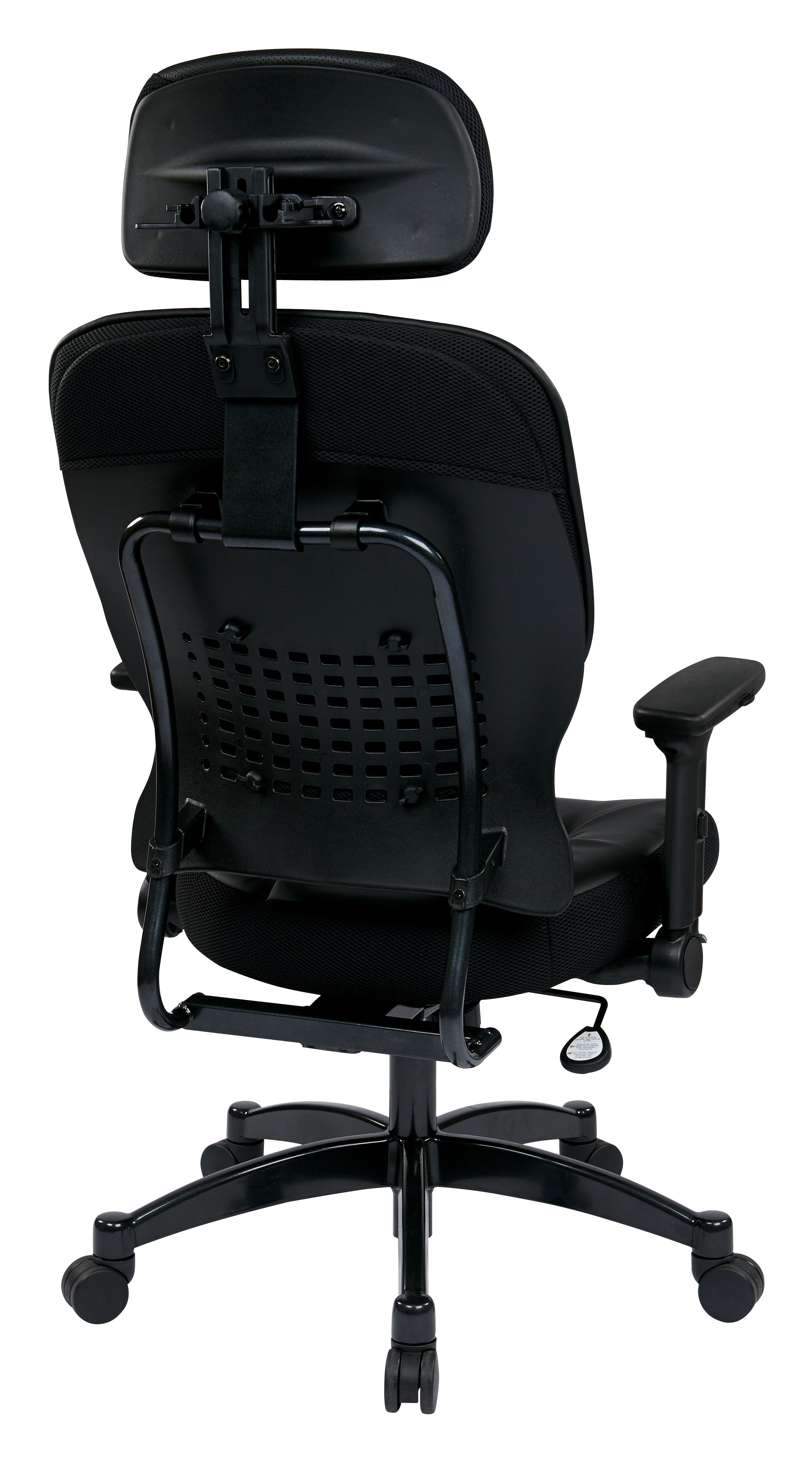 Bonded Leather Seat and Back Managers Chair - Black