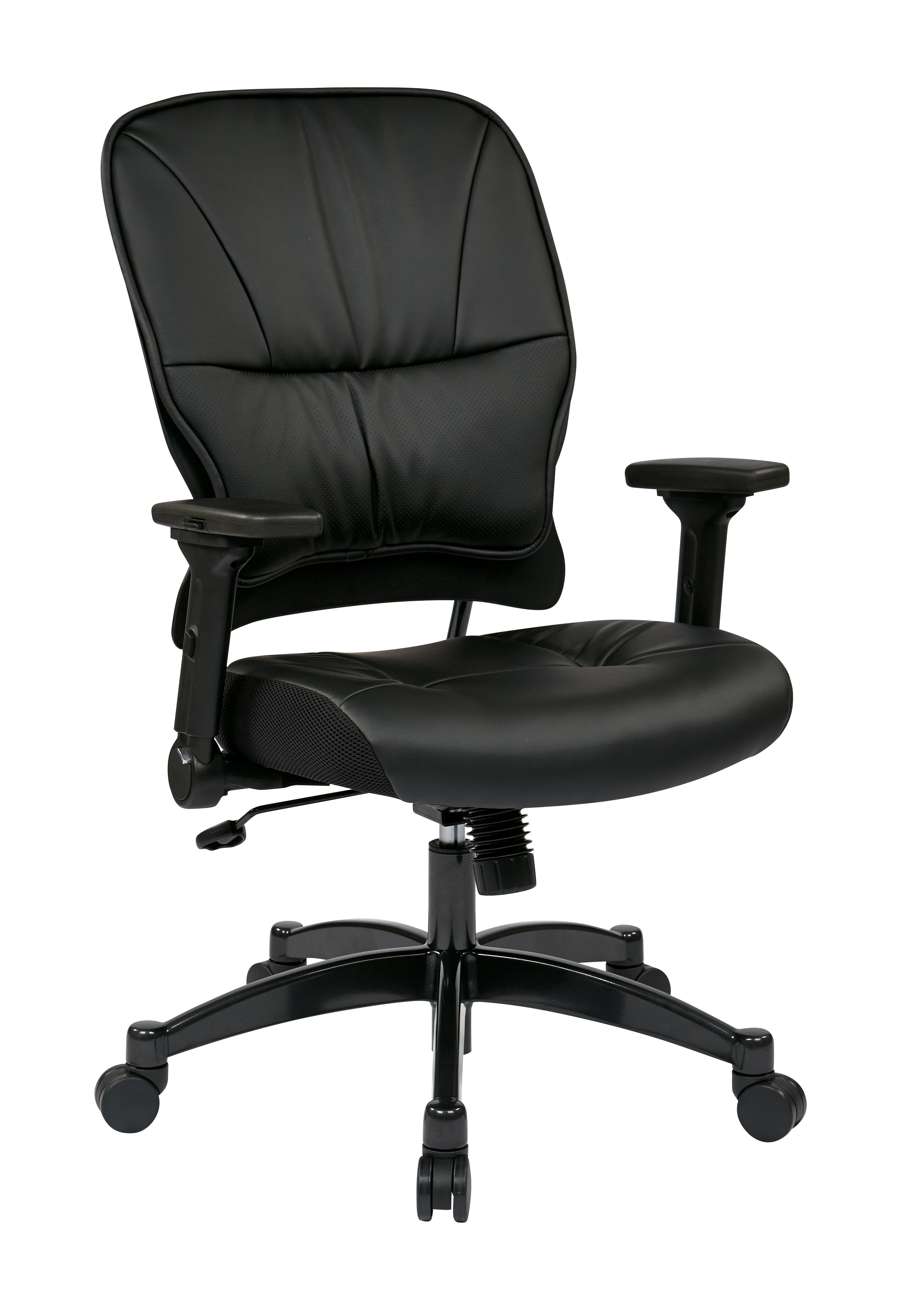 Bonded Leather Seat and Back Managers Chair - Black