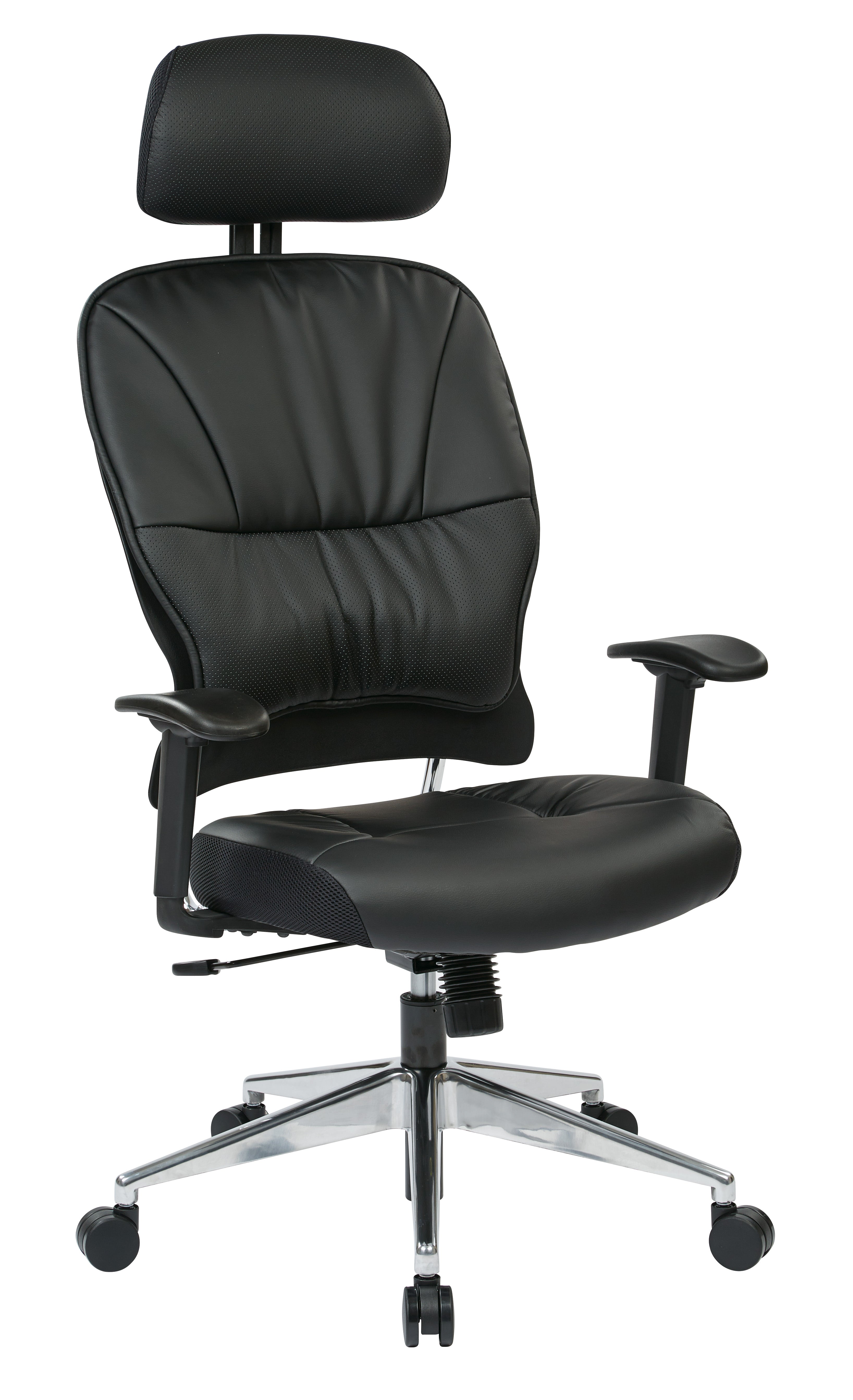 Black Bonded Leather Managers Chair - Black