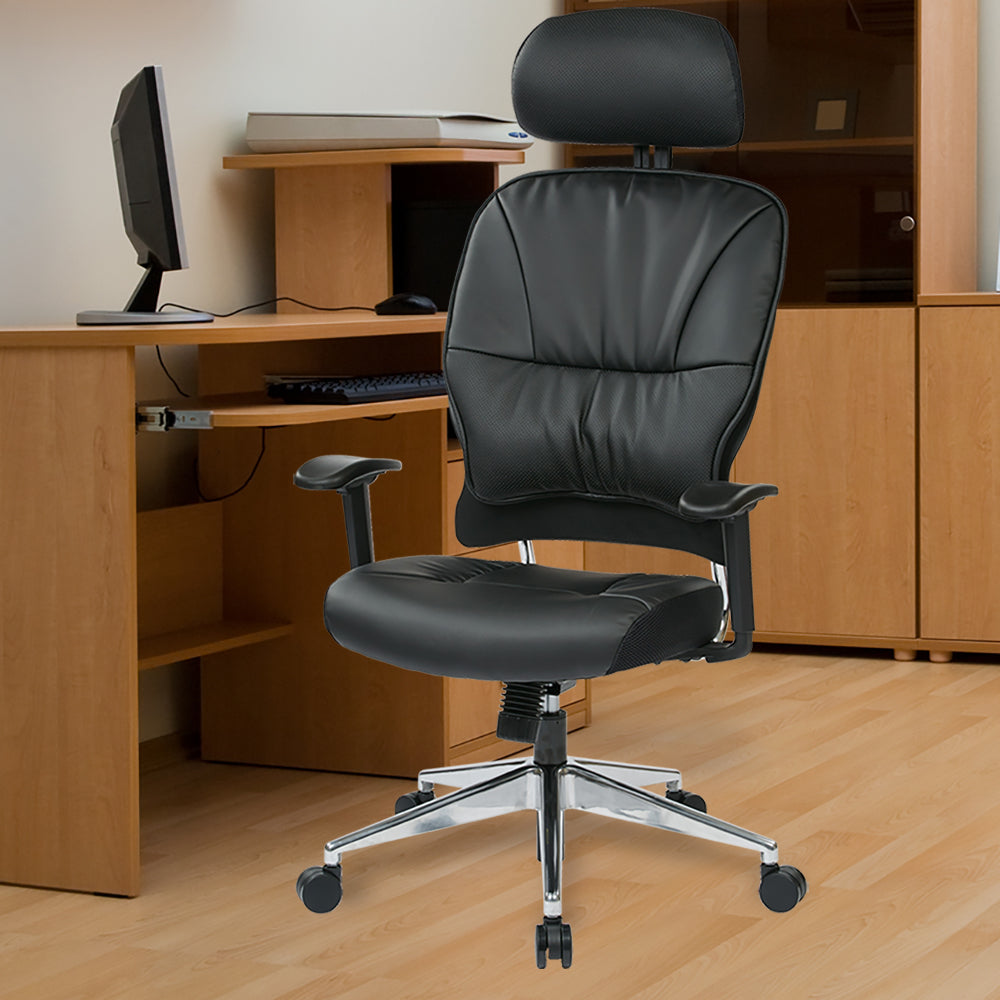 Black Bonded Leather Managers Chair - Black