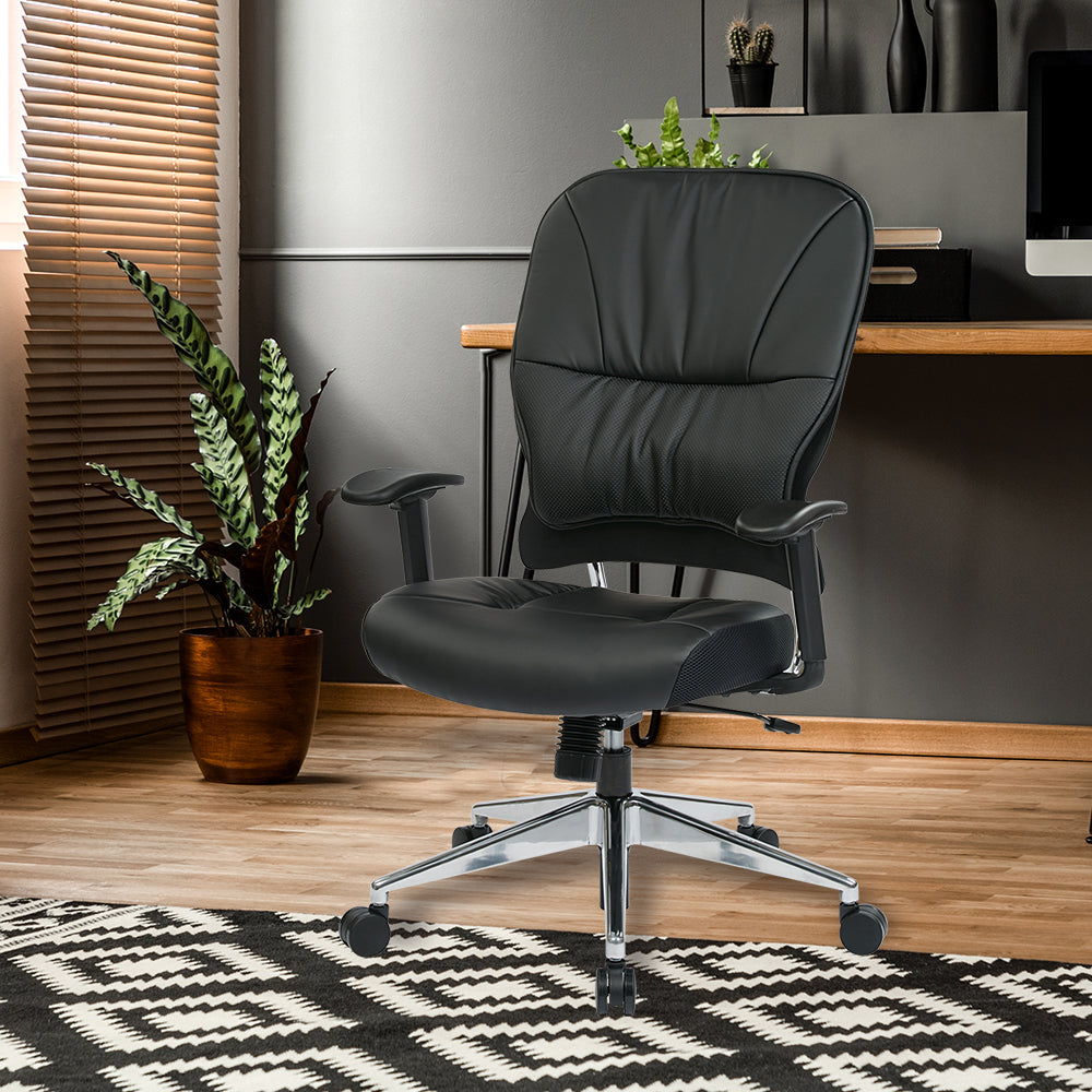 Black Bonded Leather Managers Chair - Black