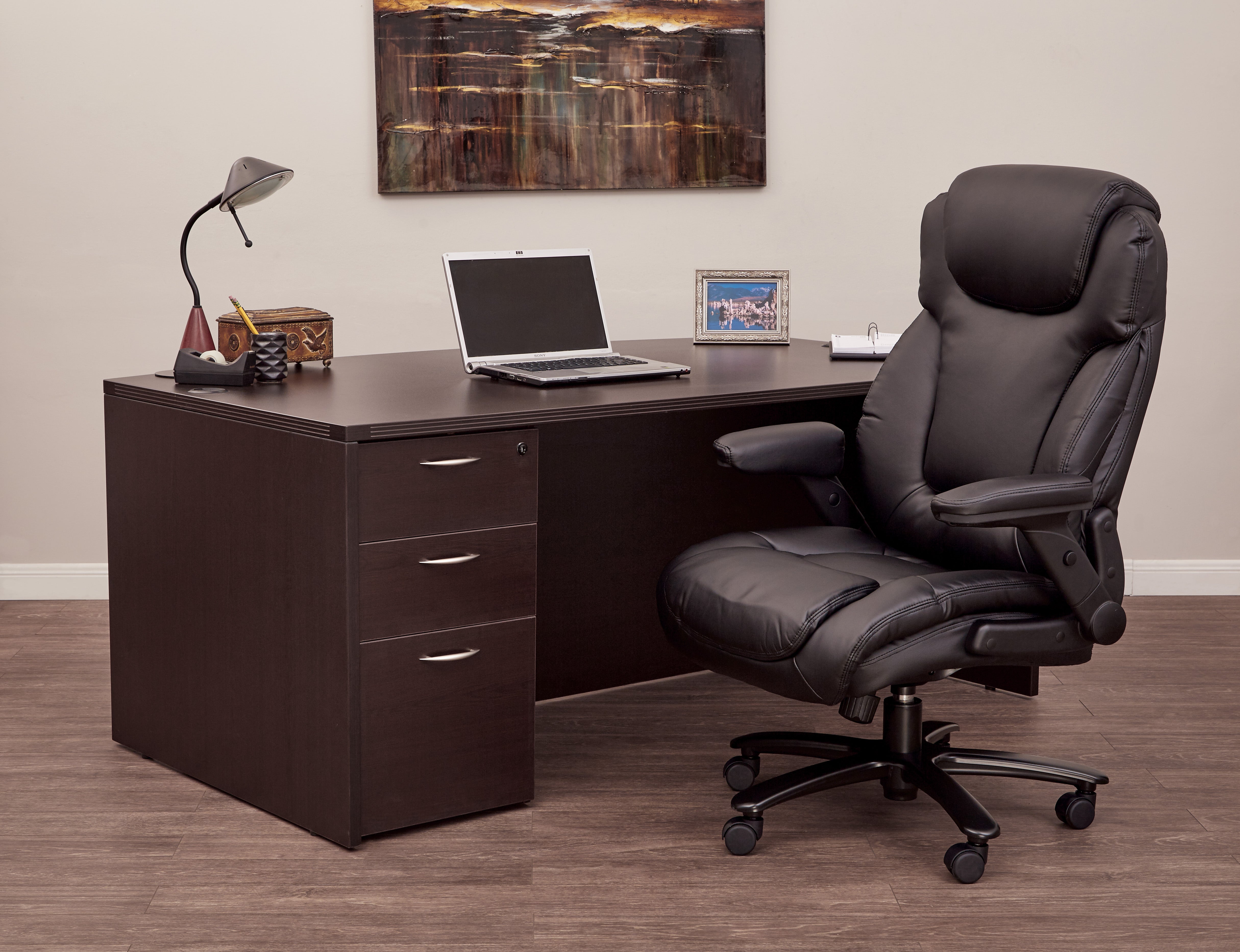 Big and Tall Deluxe High Back Executive Chair - Black