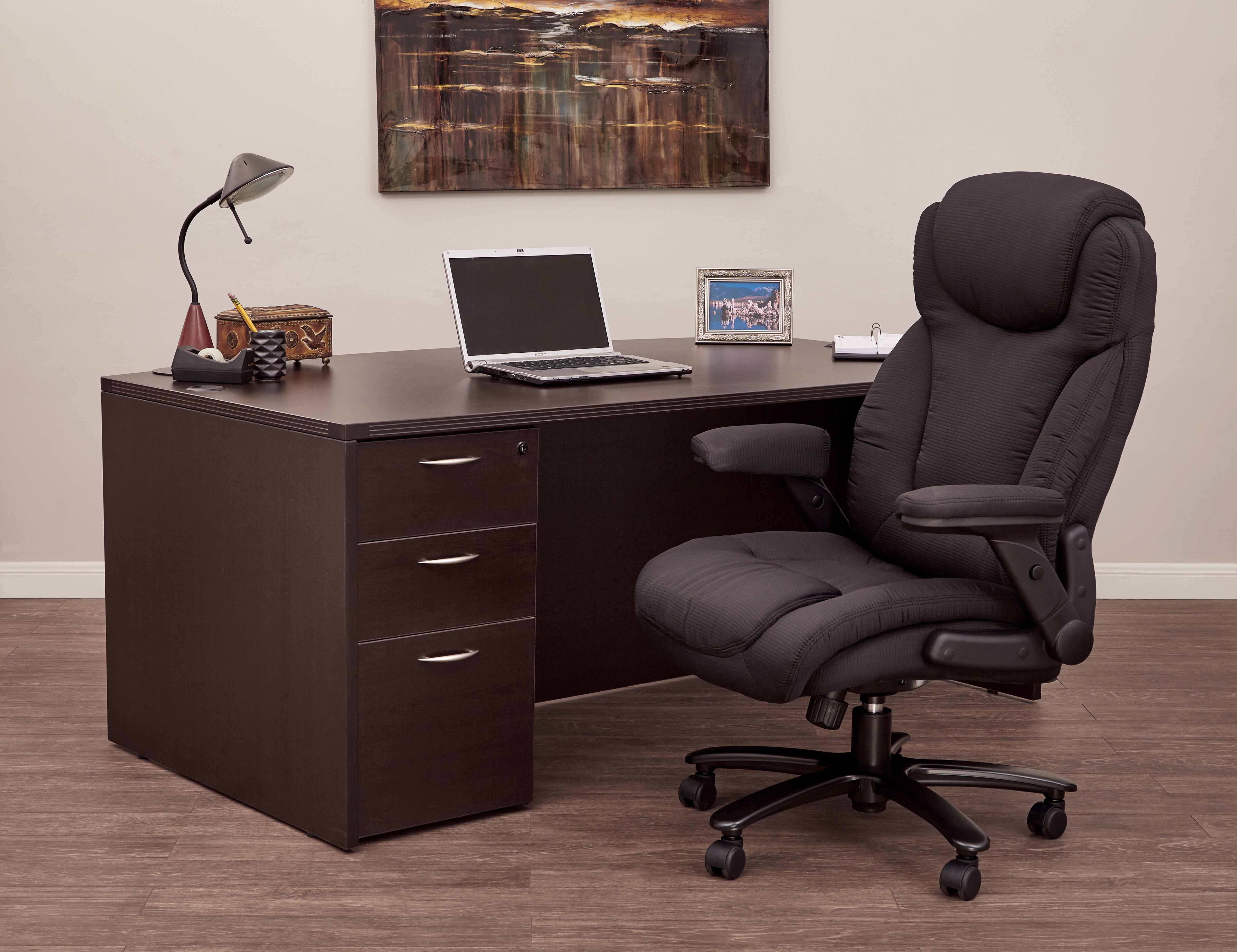 Big and Tall Deluxe High Back Executive Chair - Black