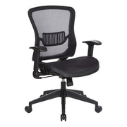 Dark Air Grid Seat/Back Mgr Chair - Black