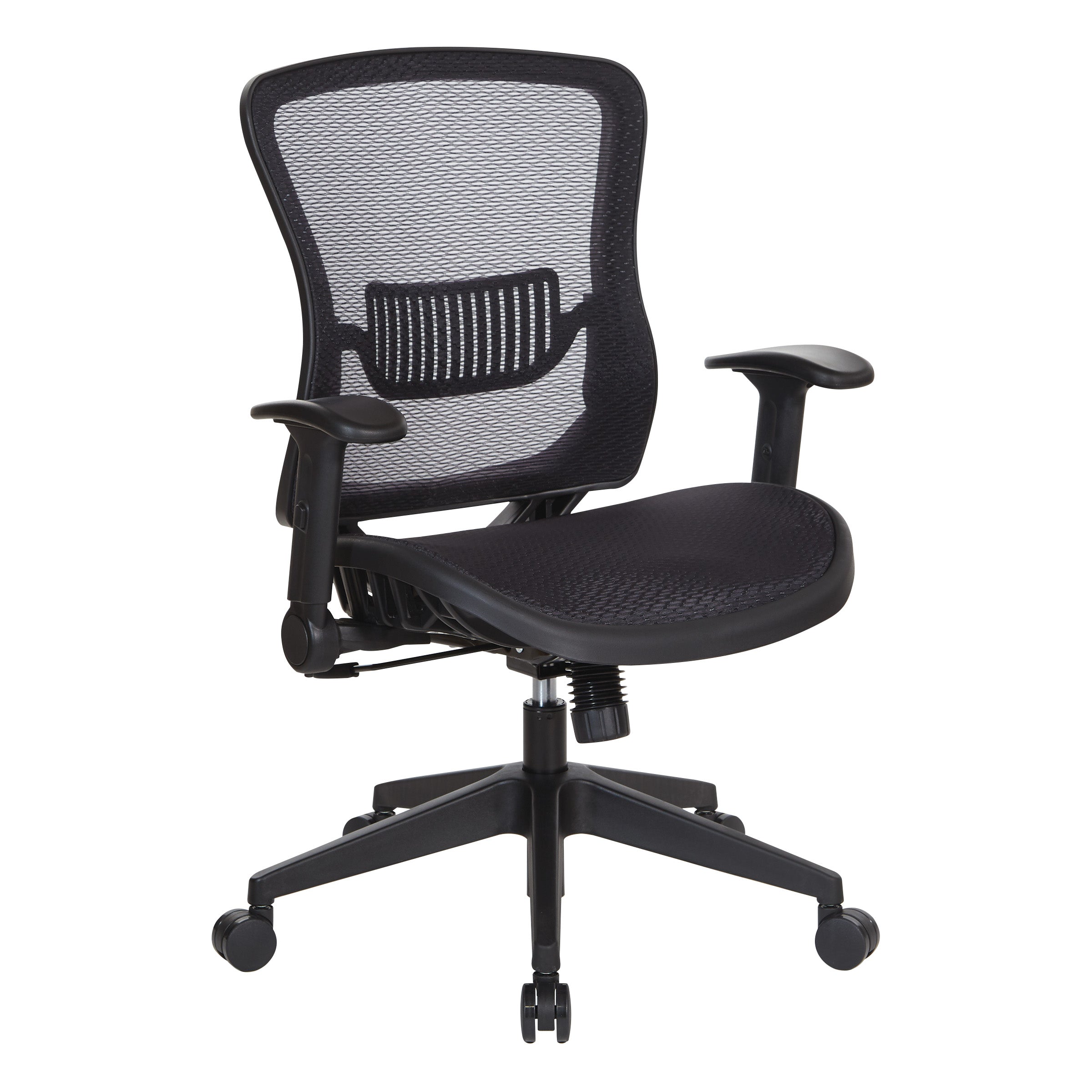 Dark Air Grid Seat/Back Mgr Chair - Black