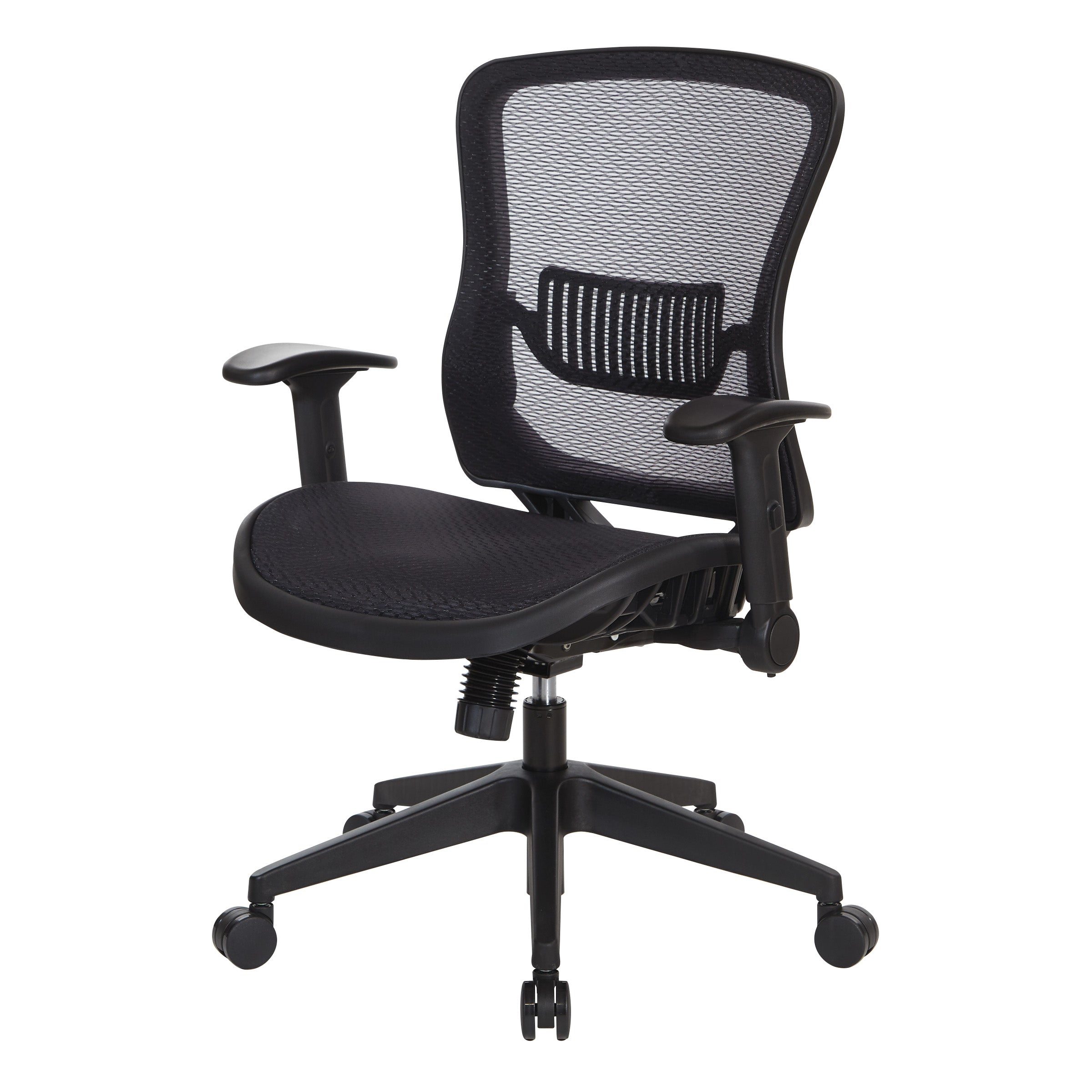 Dark Air Grid Seat/Back Mgr Chair - Black