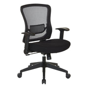 Dark Air Grid Back Managers Chair - Black