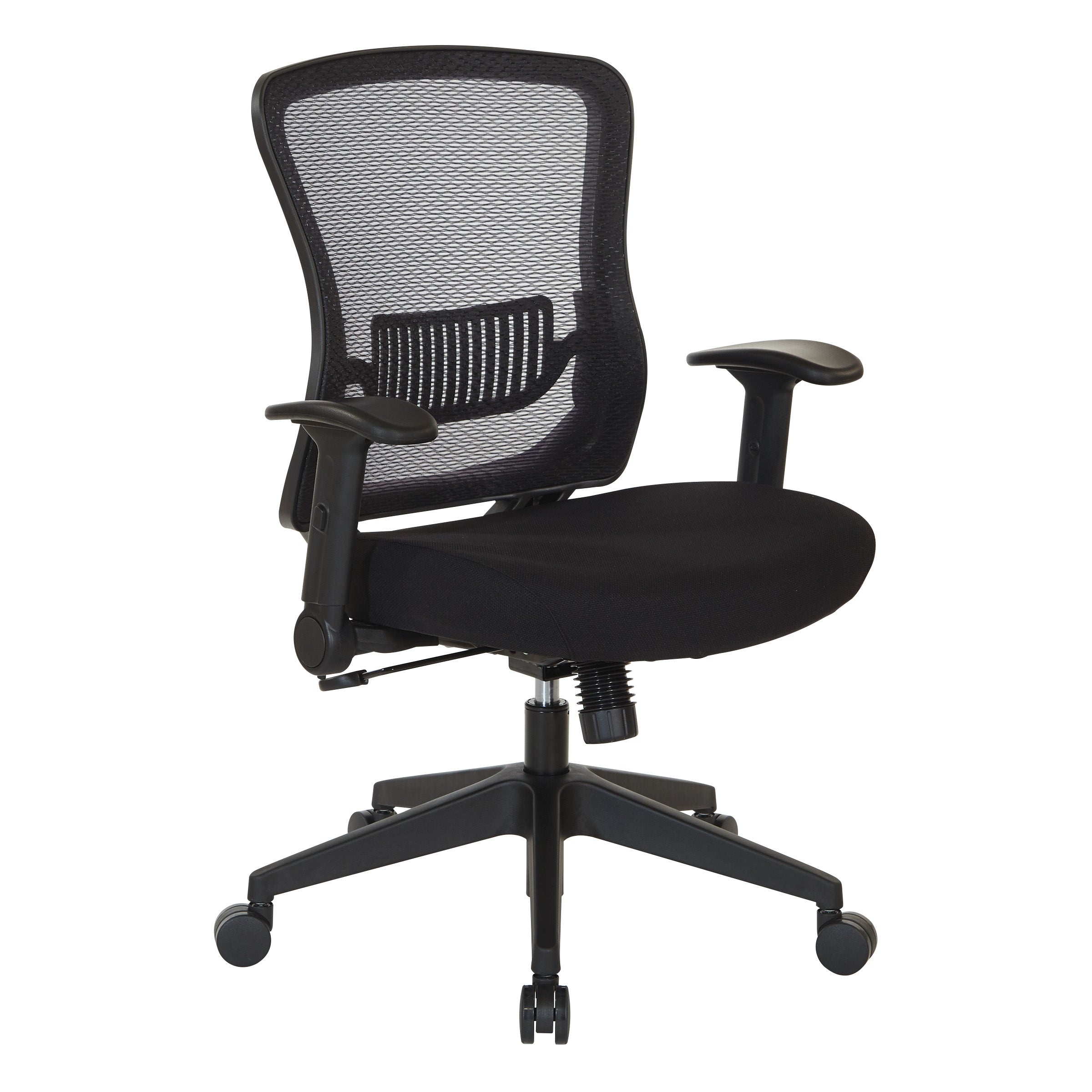 Dark Air Grid Back Managers Chair - Black