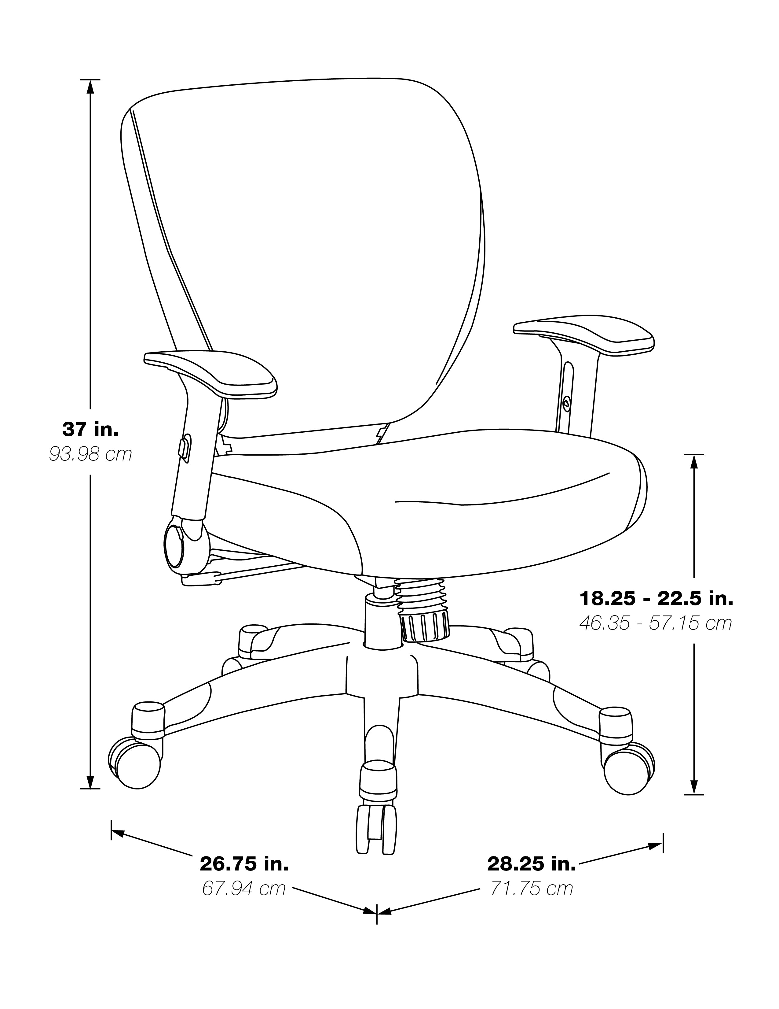 Padded Seat Managers Chair - Grey