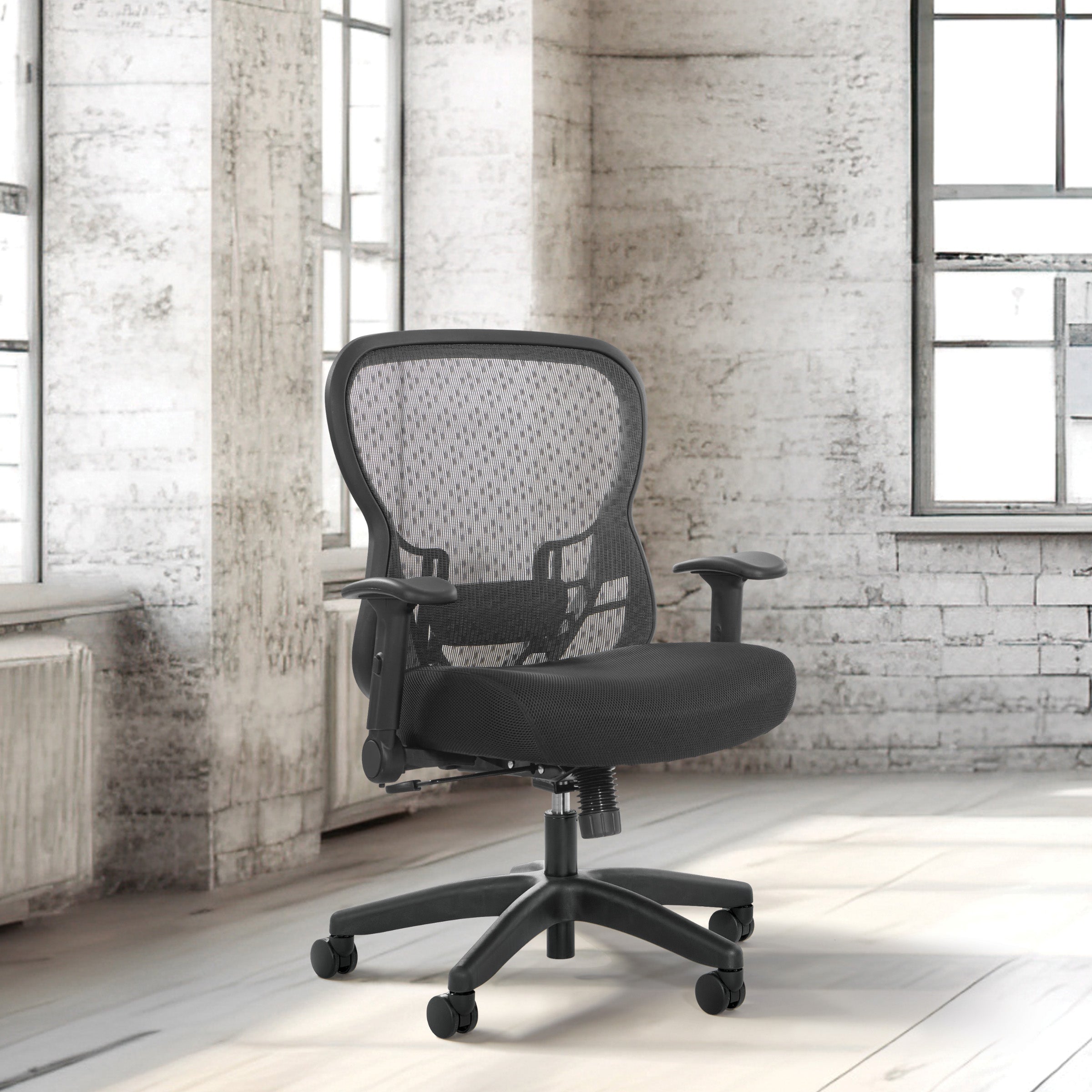 Deluxe R2 SpaceGrid Back Chair - Black