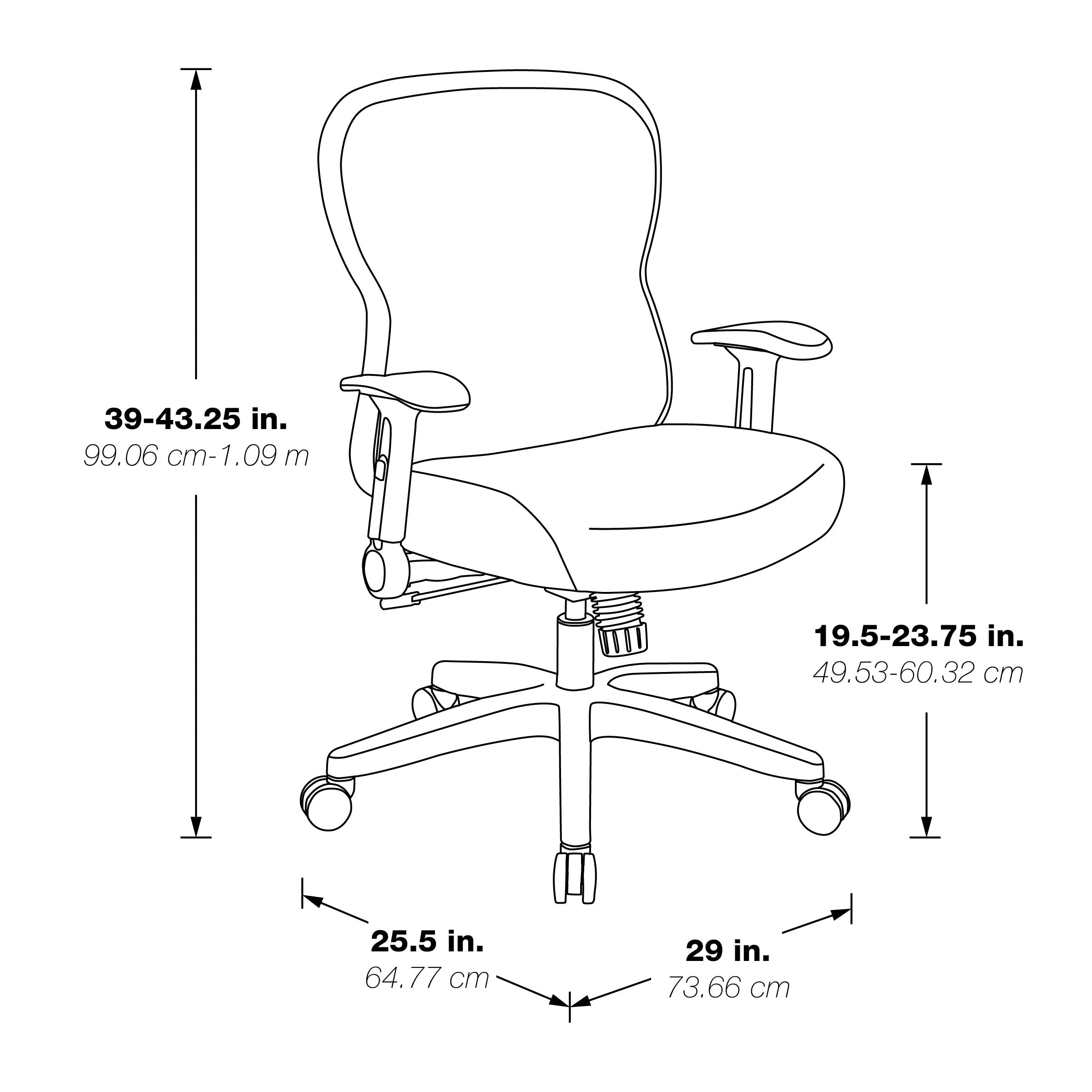 Deluxe R2 SpaceGrid Back Chair - Black