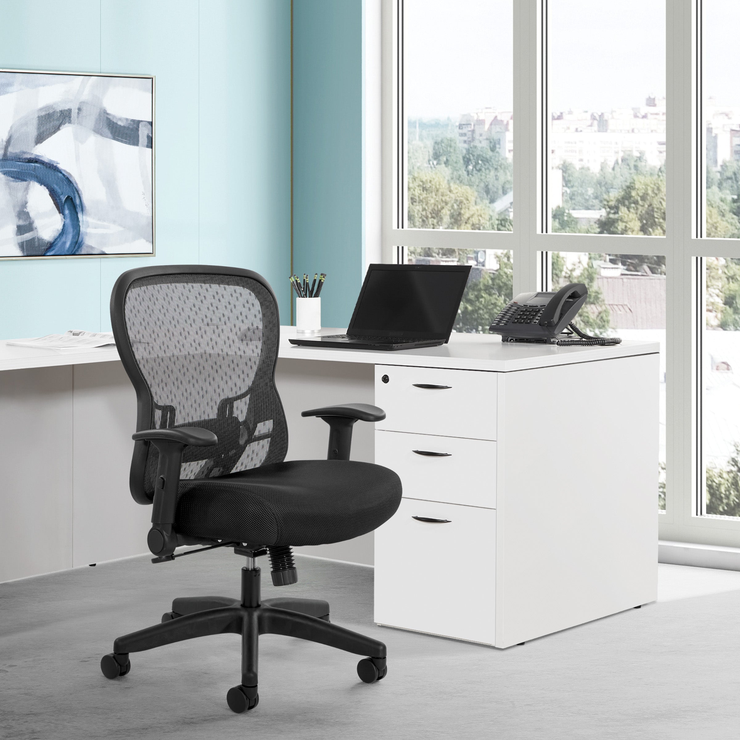 Deluxe R2 SpaceGrid Back Chair - Black