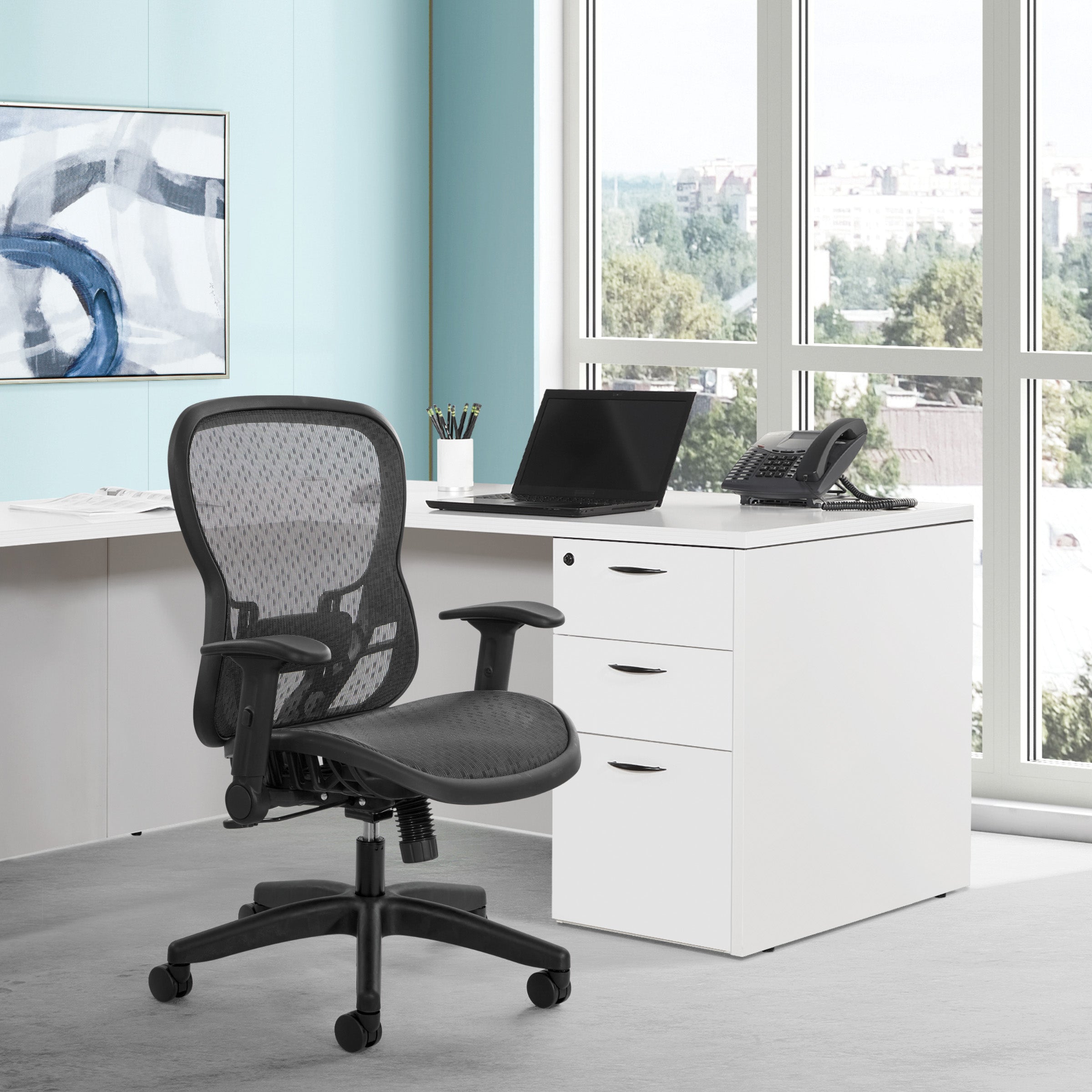 Deluxe R2 SpaceGrid Back Chair - Black