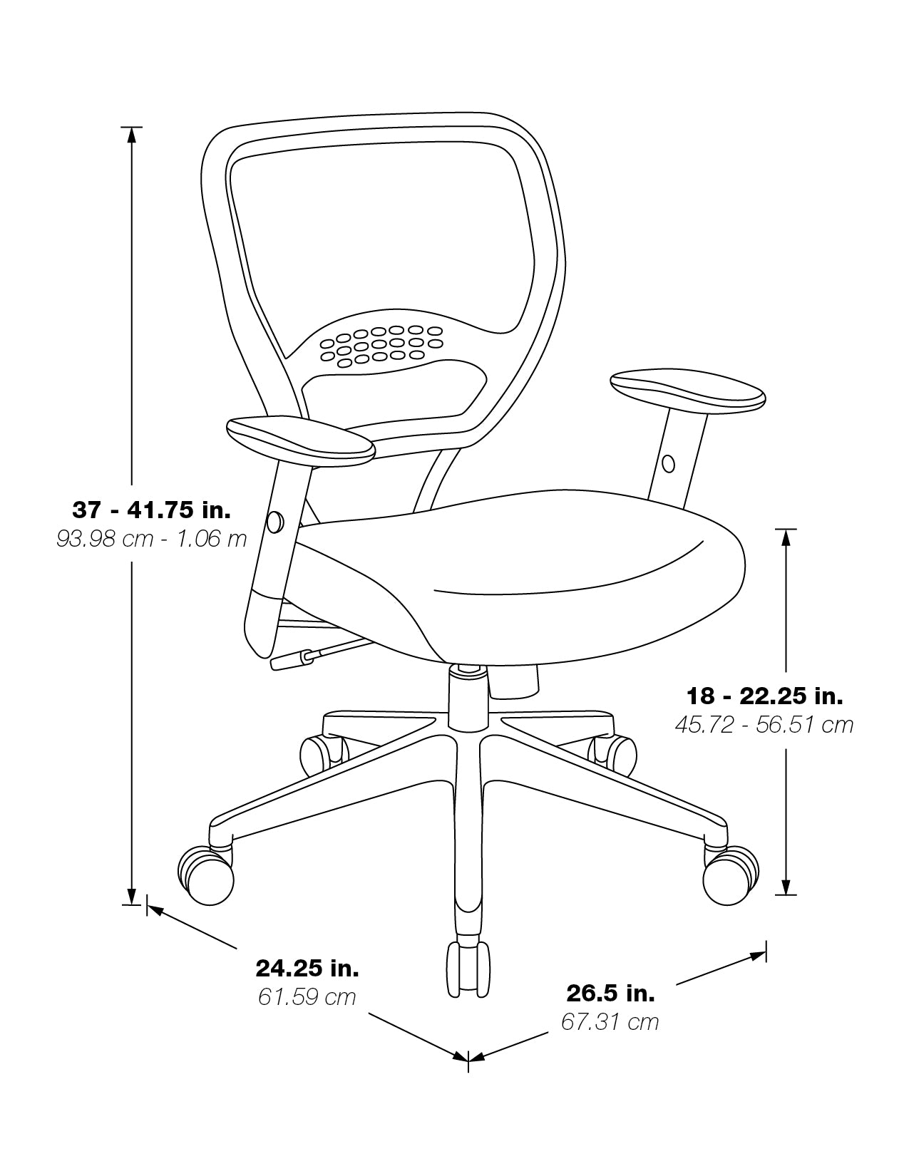 Air Grid® and Mesh Office Chair - Red