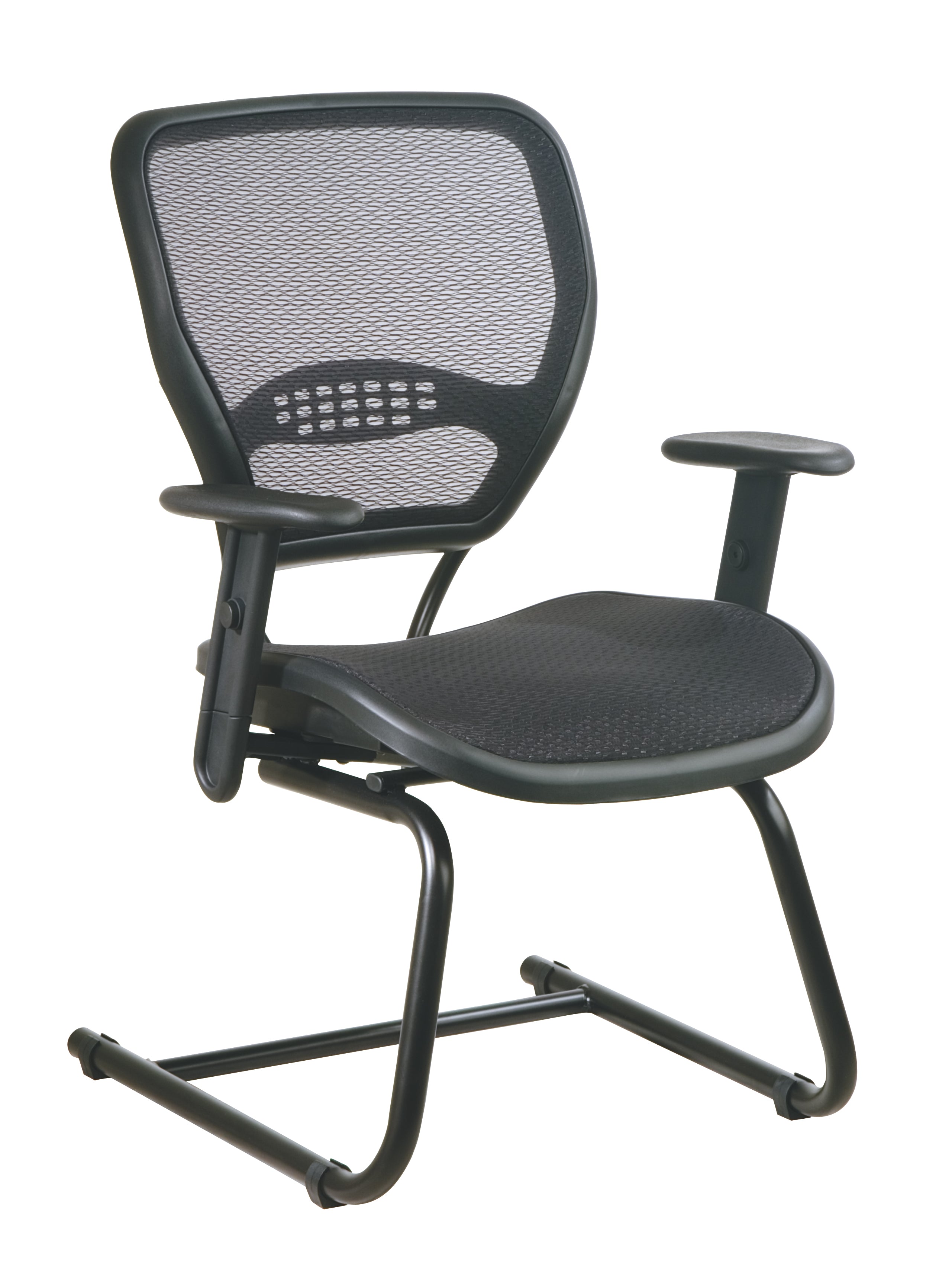 AirGrid® Seat and Back Deluxe Visitors Chair - Black