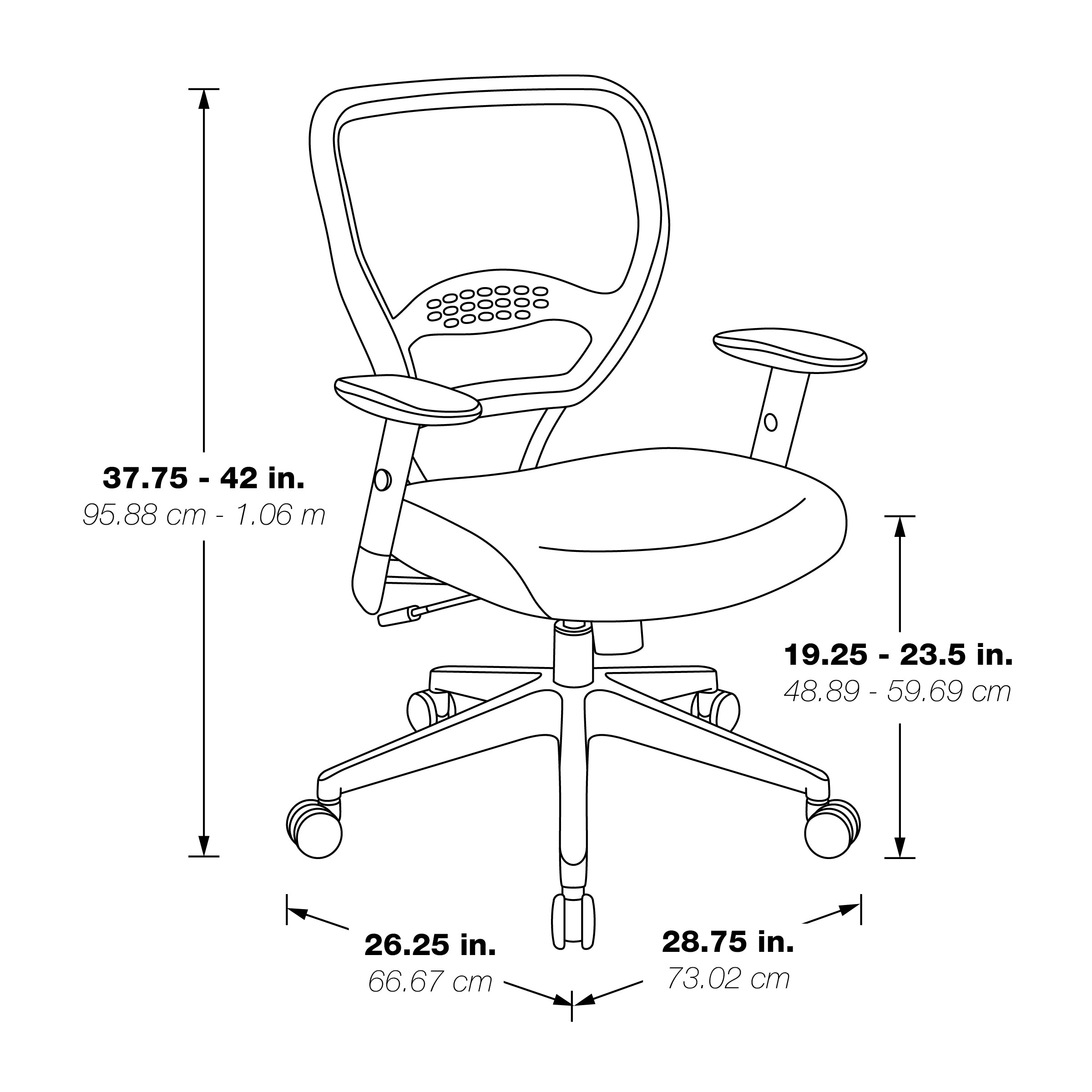 Professional Dark AirGrid® Managers Chair - Black