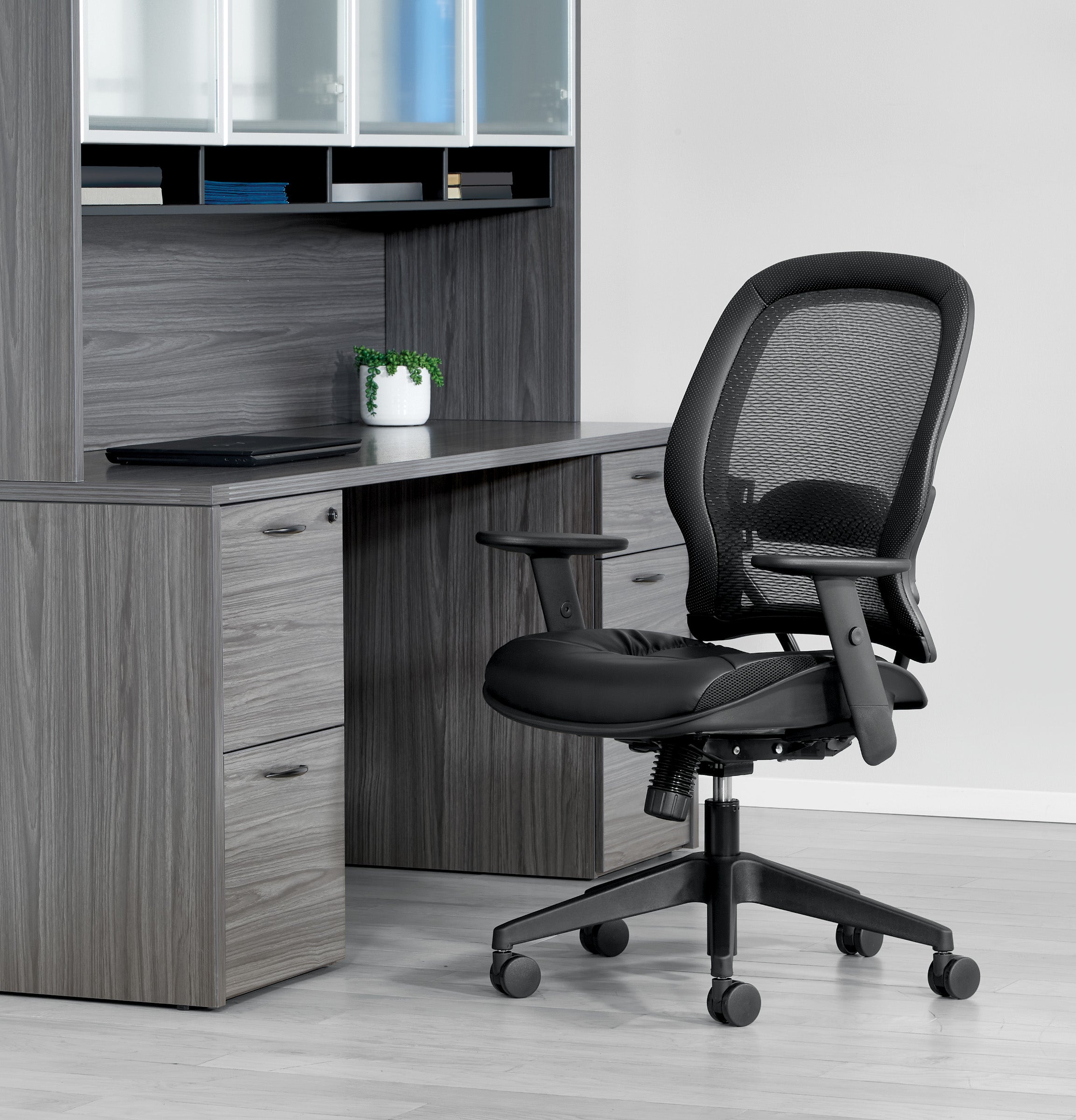 Dark Air Grid® Back Managers Chair - Black