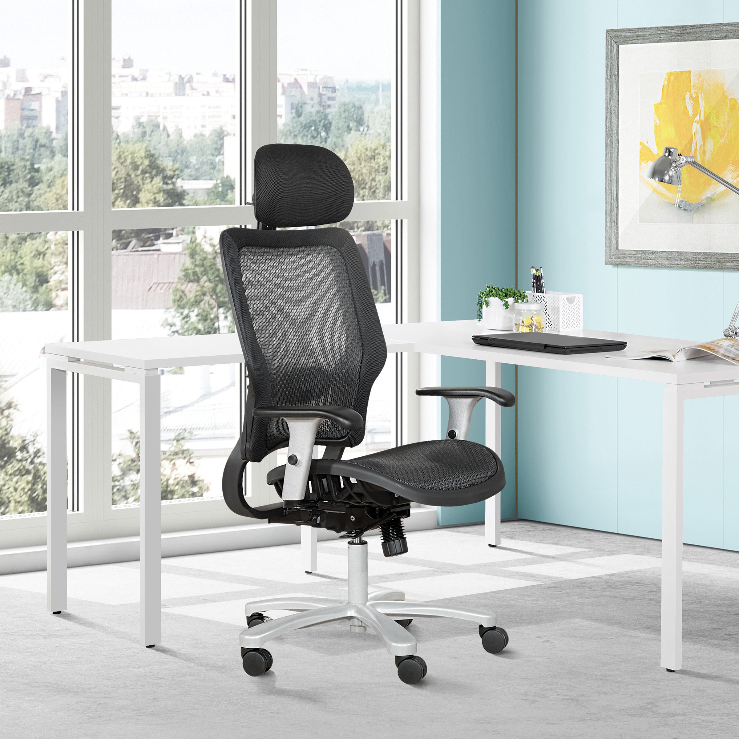 Air Grid Seat/Back Big & Tall Chair - Black