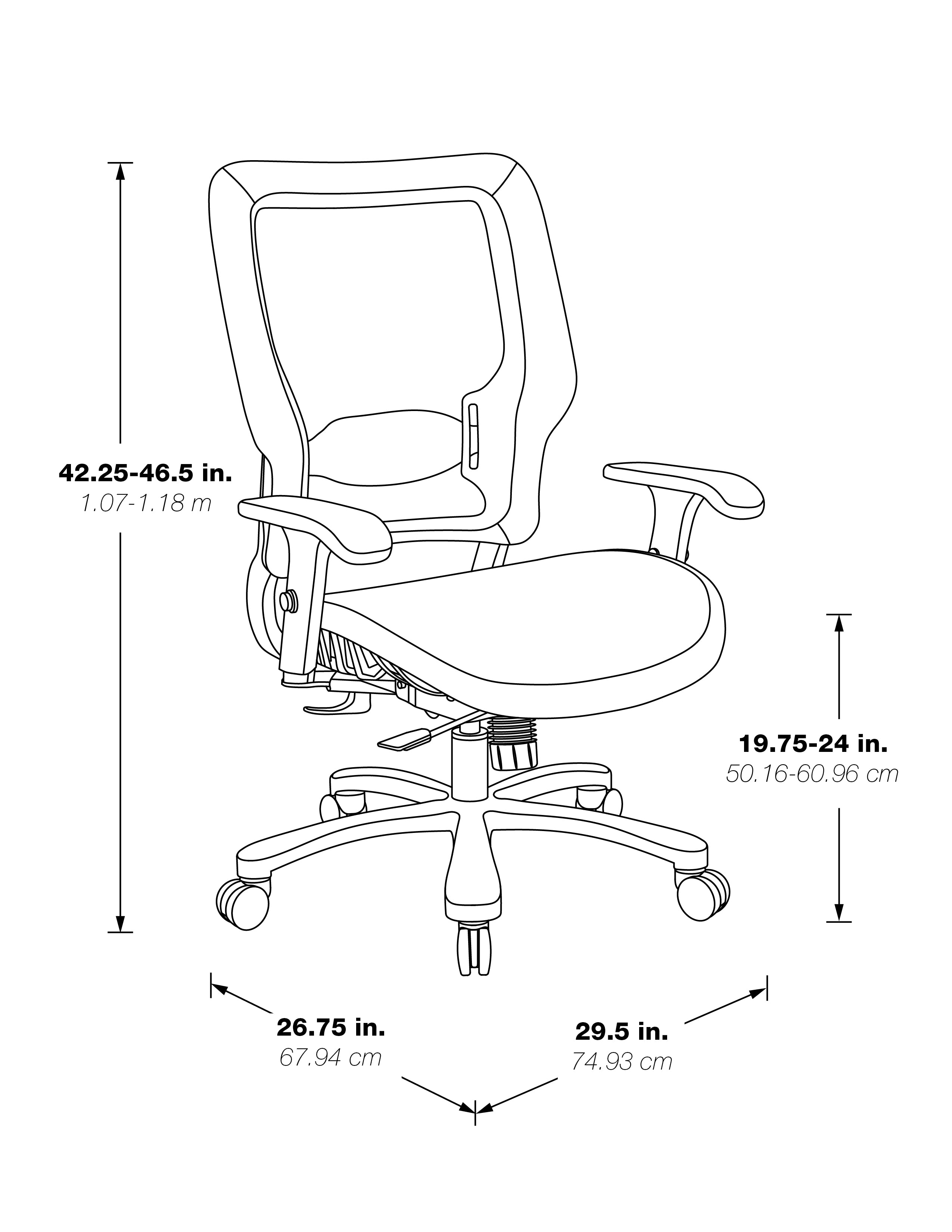 Air Grid Seat/Back Big & Tall Chair - Black