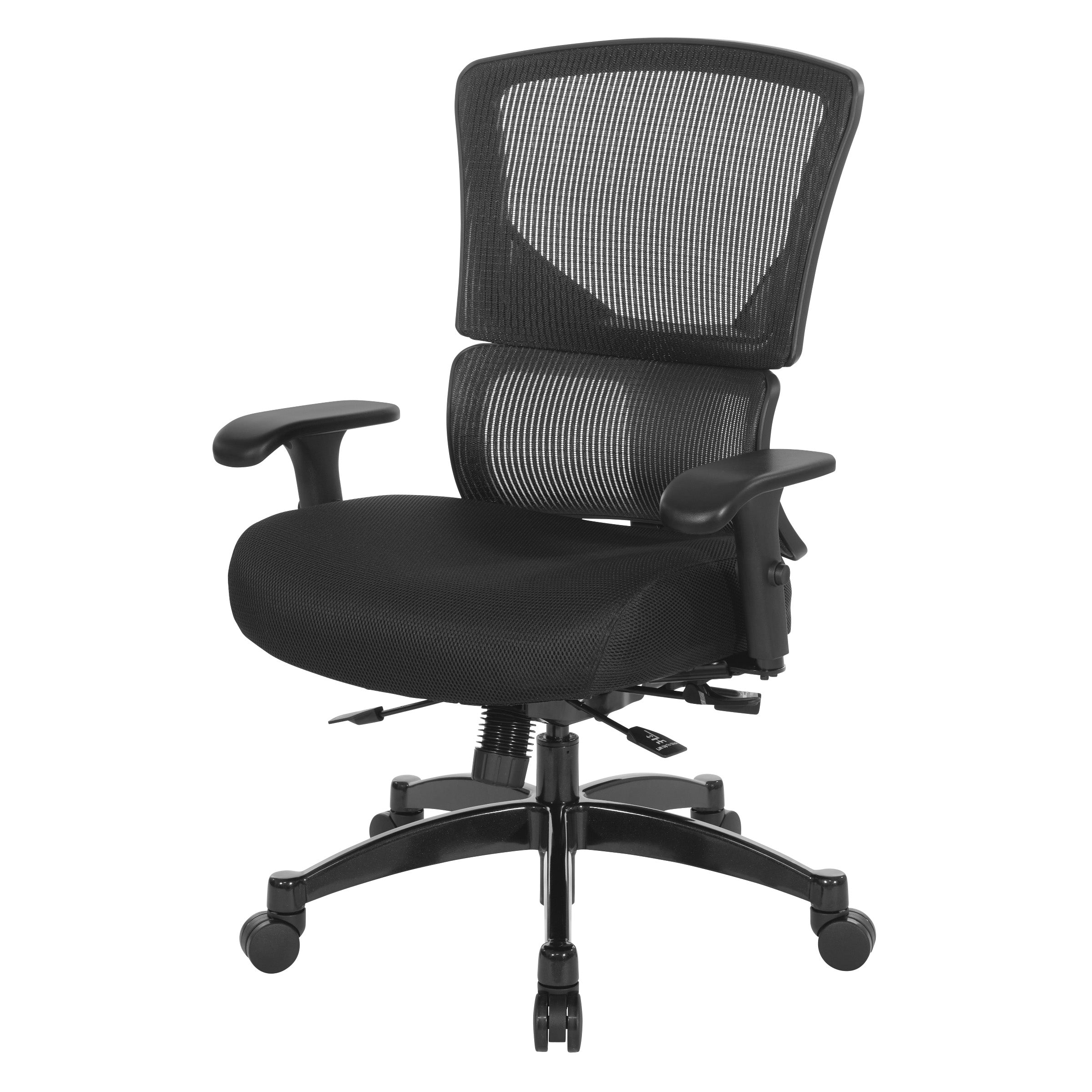 Big & Tall Vertical Matrix Back - Black