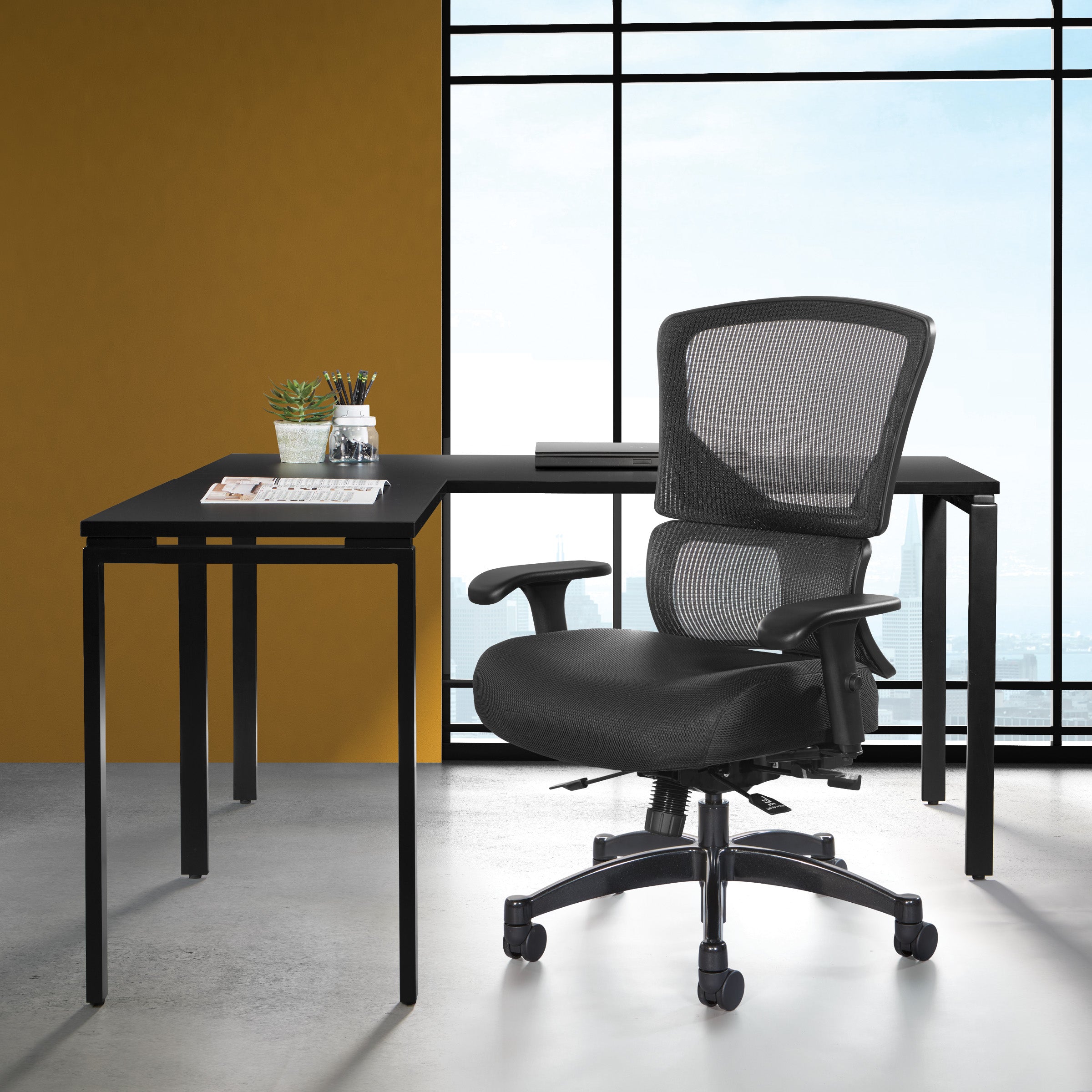 Big & Tall Vertical Matrix Back - Black