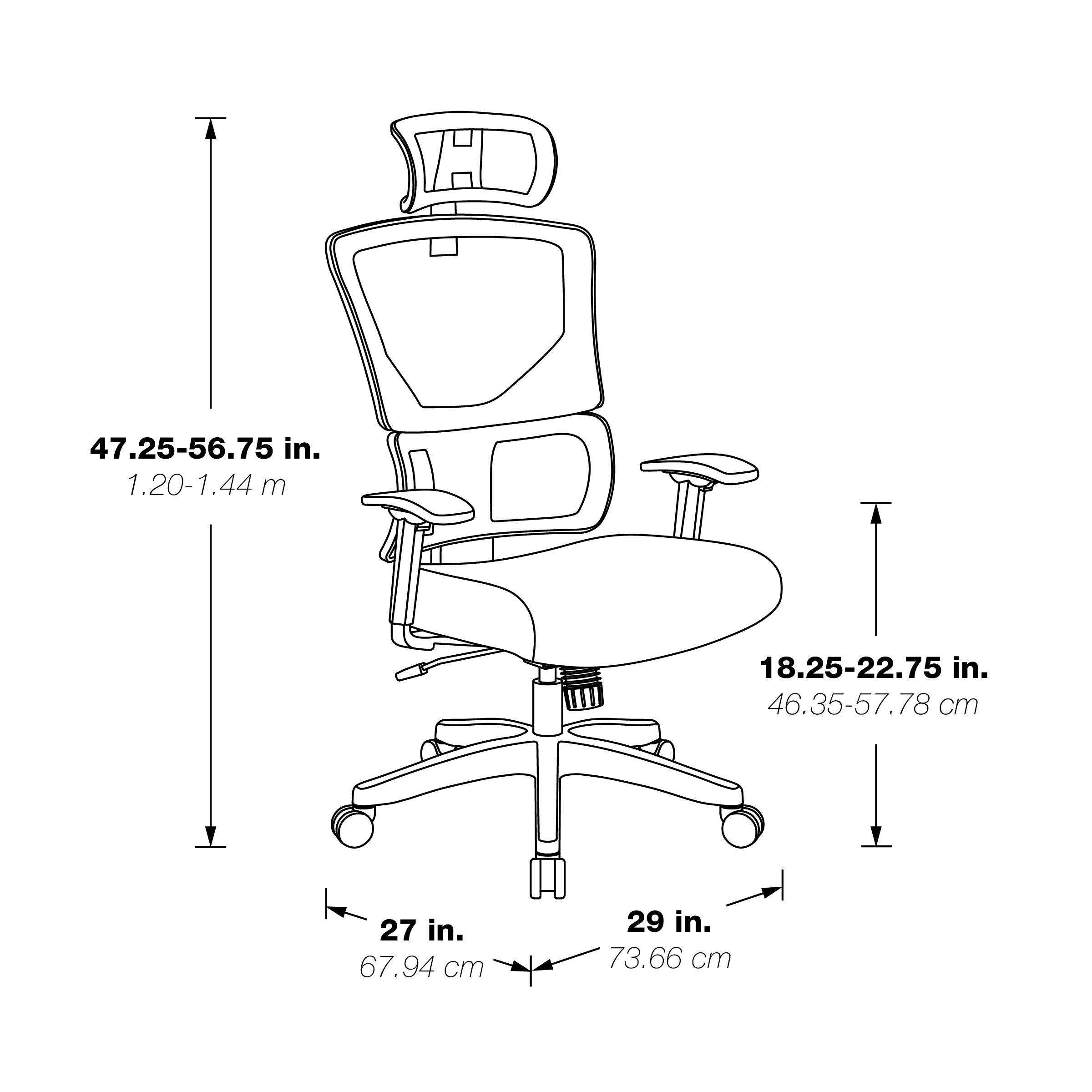 Vertical Matrix Back Manager's Chair - Black