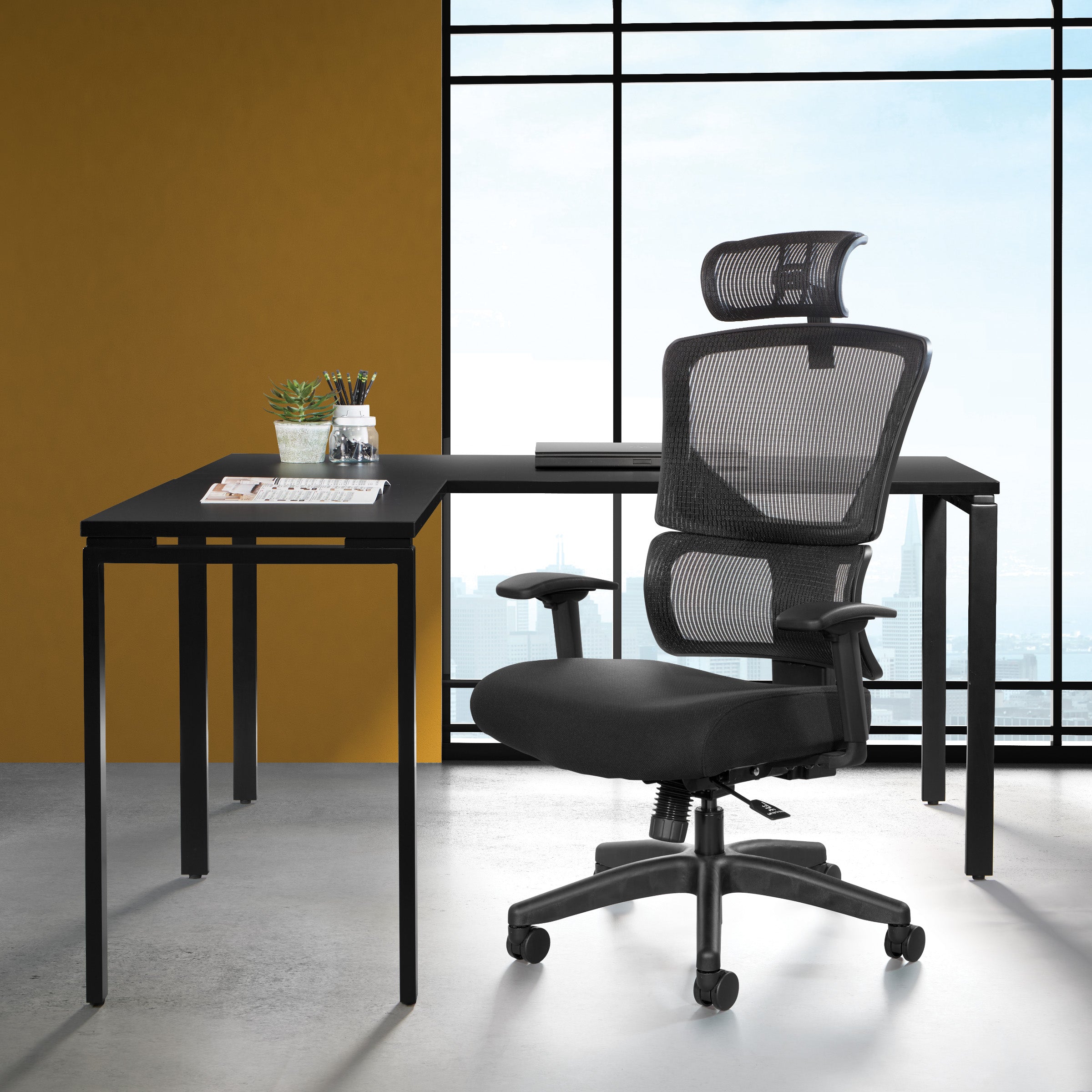 Vertical Matrix Back Manager's Chair - Black