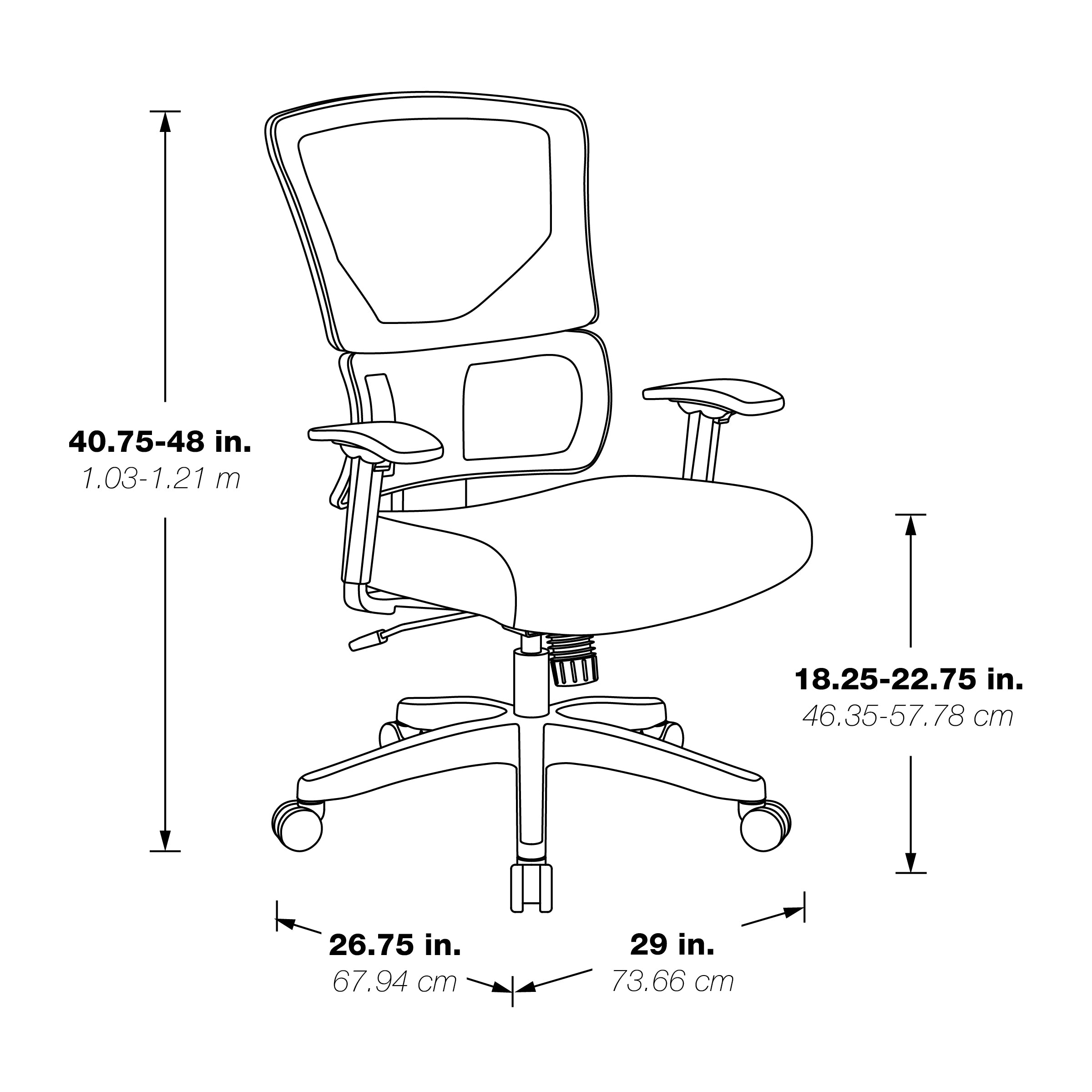 Vertical Matrix Back Manager's Chair - Black