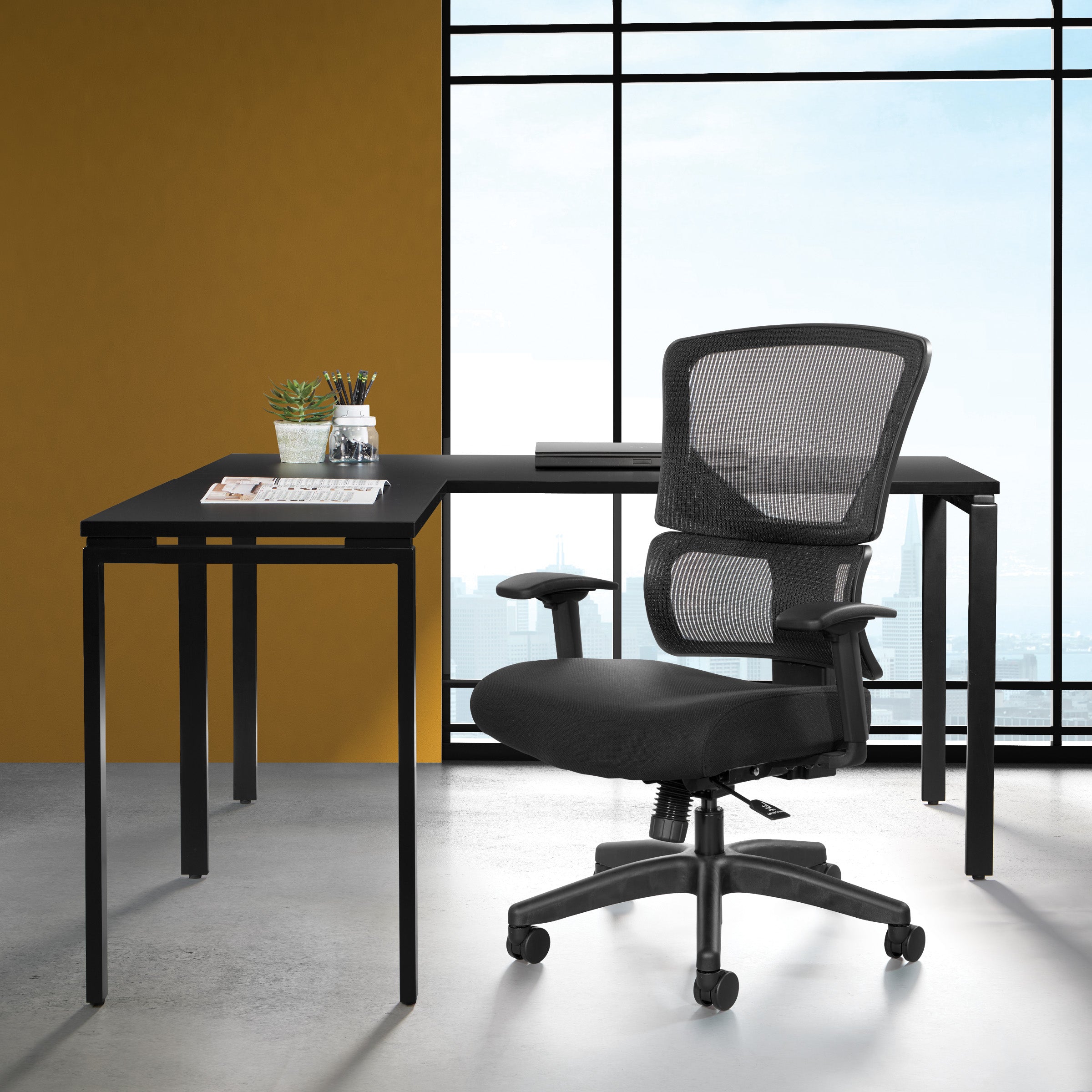Vertical Matrix Back Manager's Chair - Black