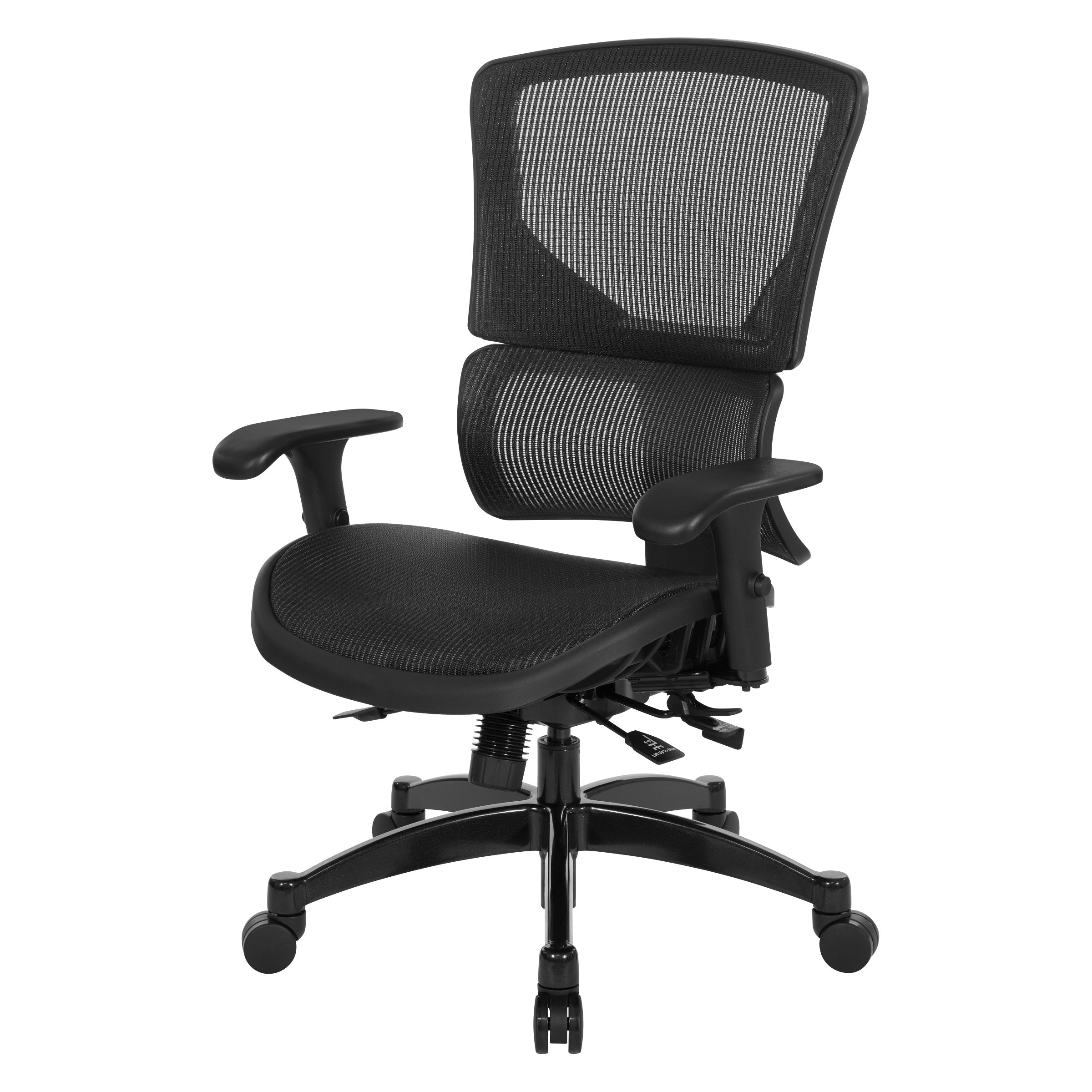 Big & Tall Vertical Matrix Seat and Back Manager's Chair - Black